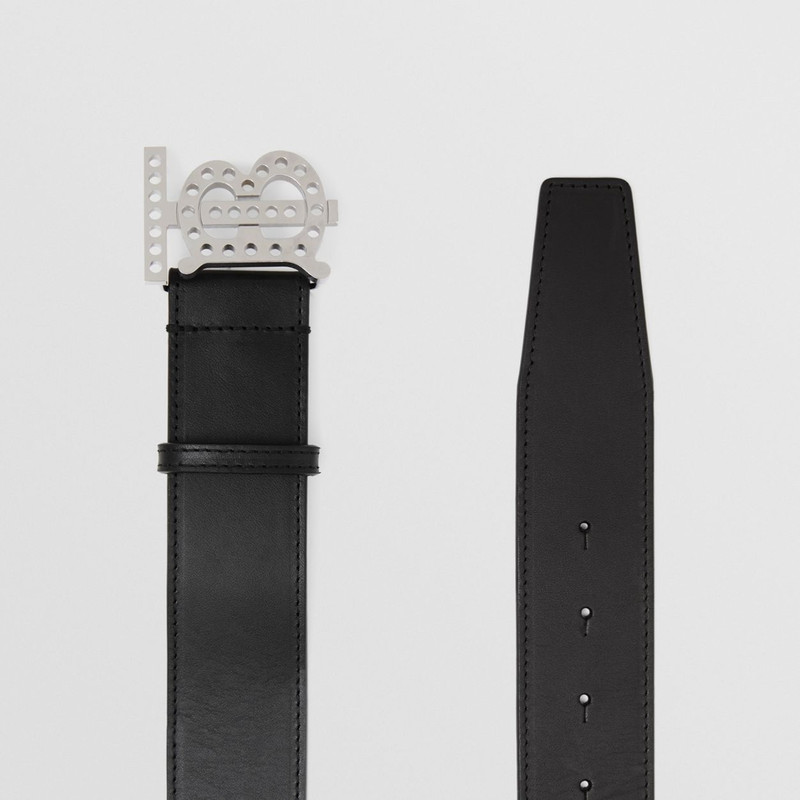 Perforated Monogram Motif Leather Belt 6