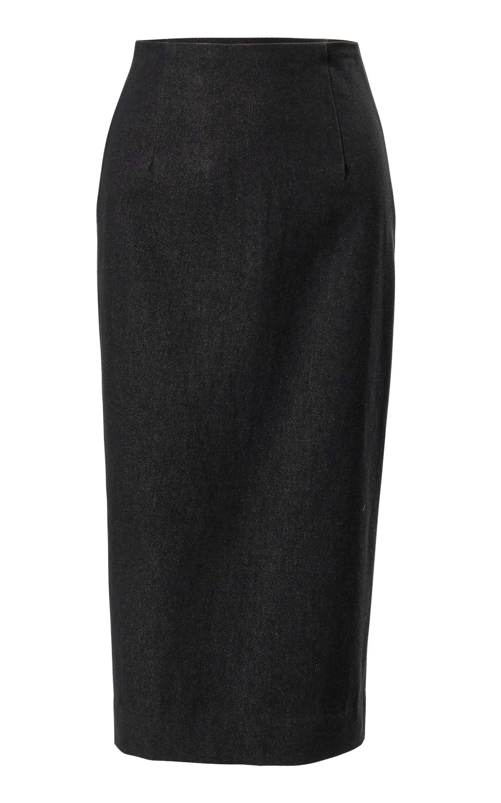 Denim Knee-Length Pencil Skirt black - 1