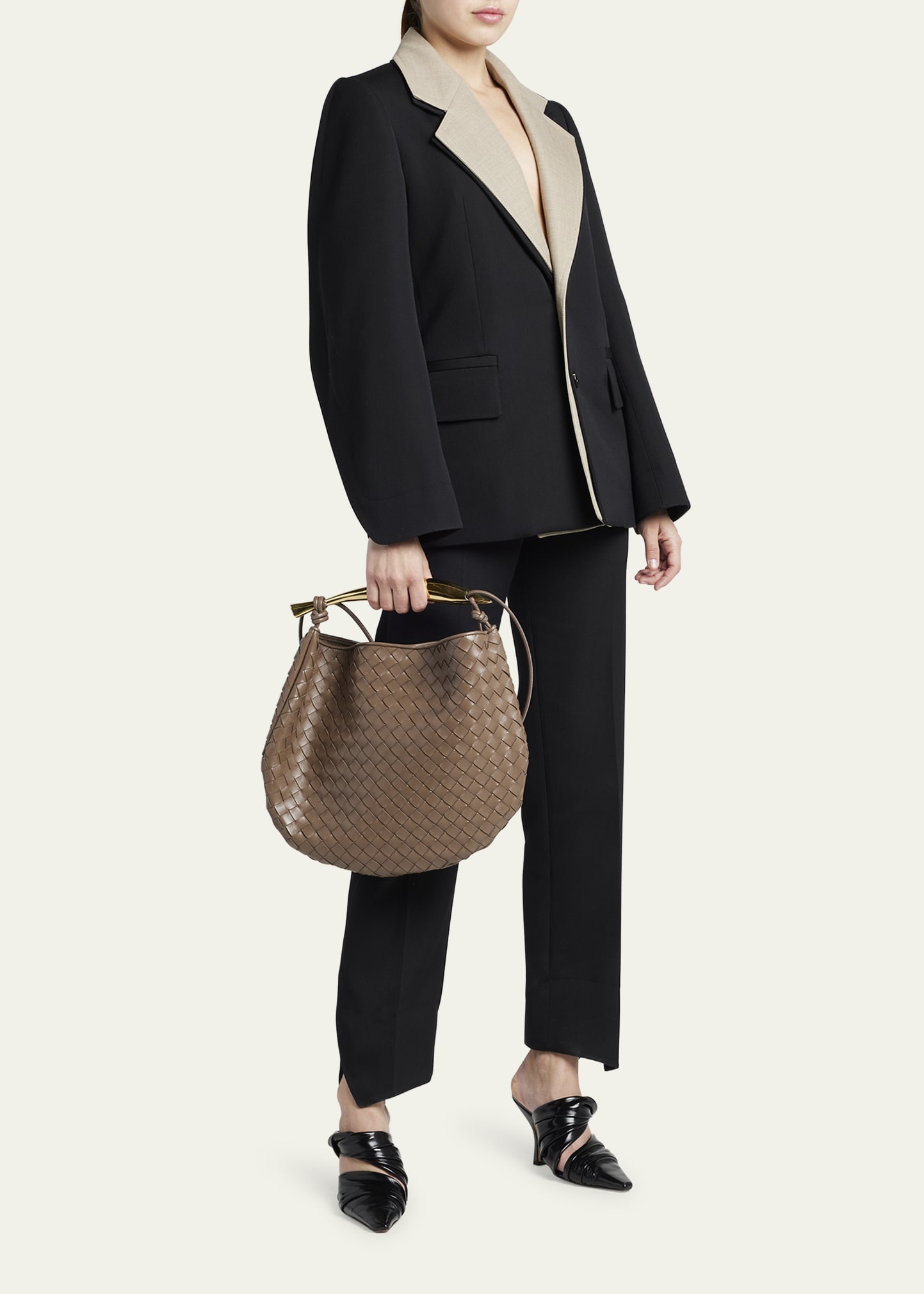 Sardine Medium Intrecciato Leather Top-Handle Bag - 5