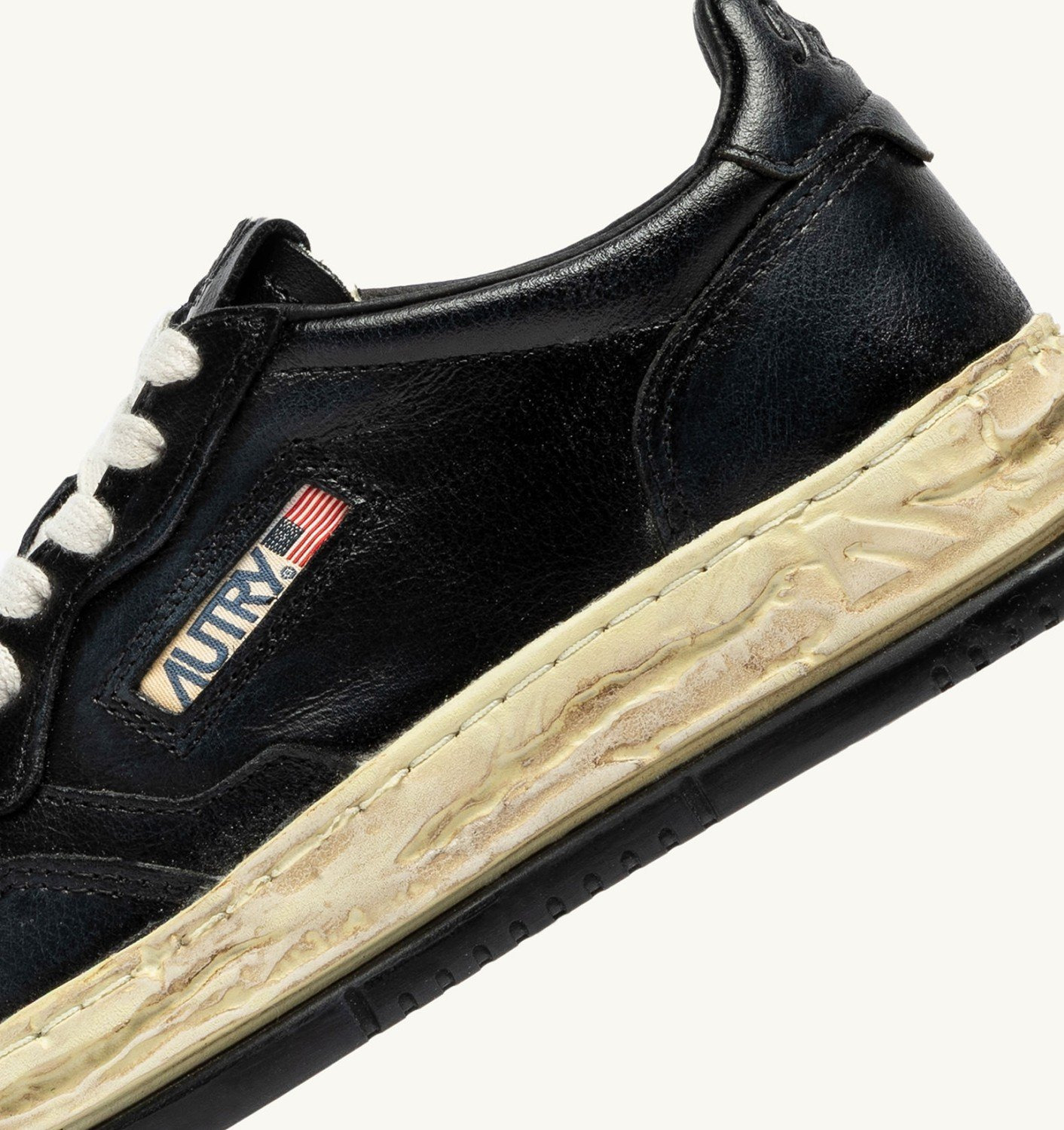 MEDALIST LOW SUPER VINTAGE 'Autry x Maison MIHARA YASUHIRO General Scale.' SNEAKERS IN BLACK LEATHER - 6