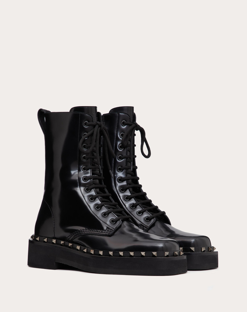ROCKSTUD M-WAY CALFSKIN COMBAT BOOT WITH MATCHING STUDS 50MM 2