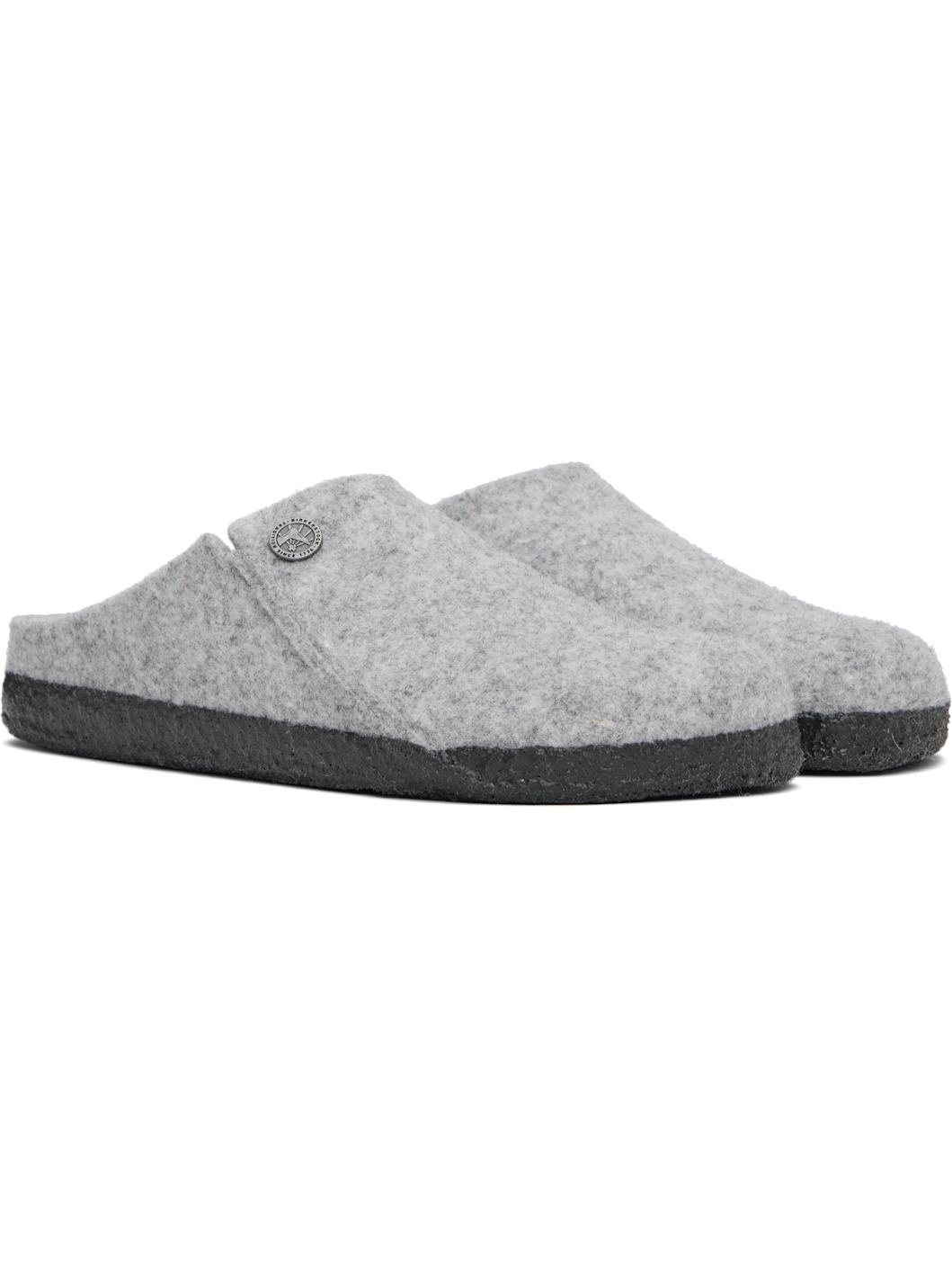Gray Narrow Zermatt Slippers - 4