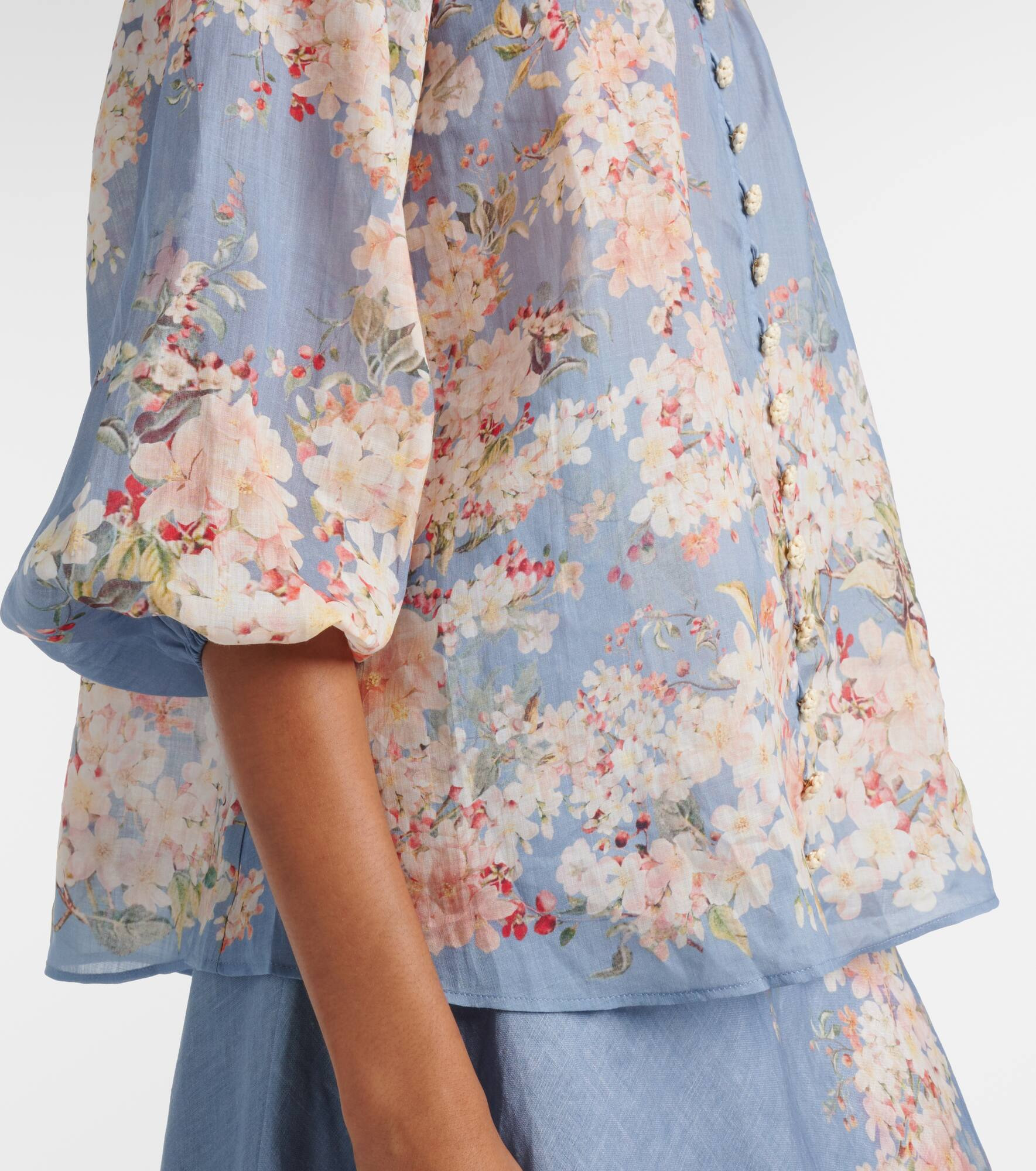 Cascadian floral ramie blouse - 5