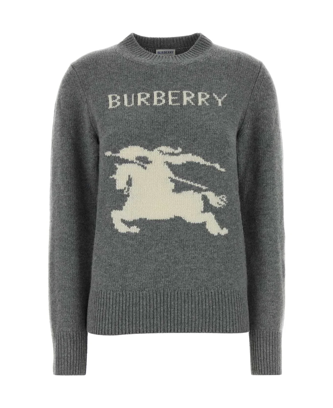 Grey Wool Blend Sweater - 1