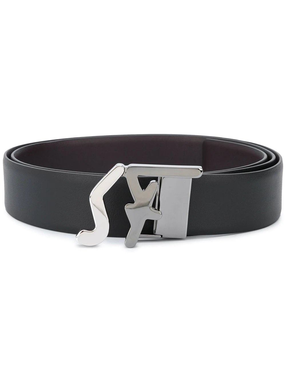 logo buckle belt - 1