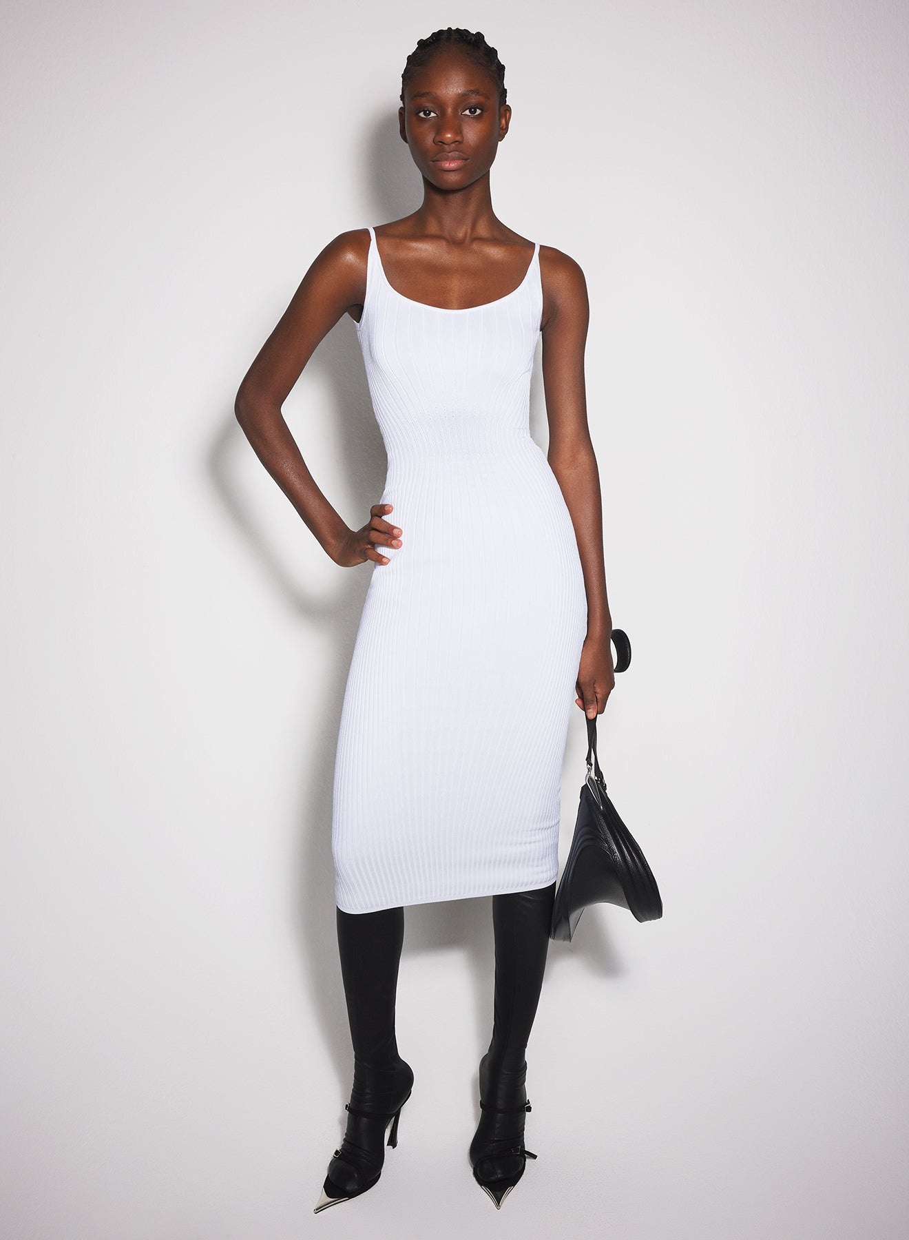 white sculpting knit dress - 5