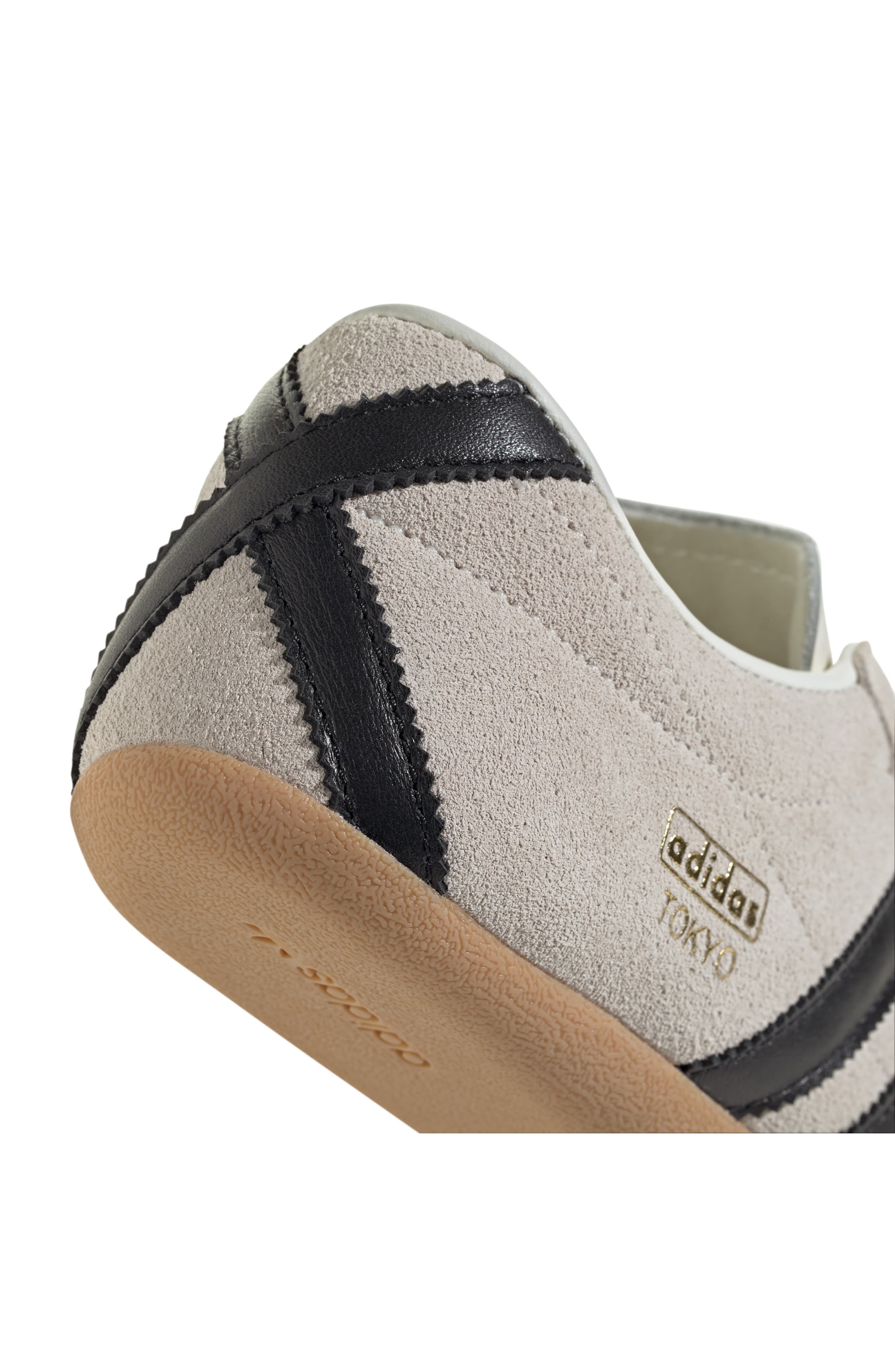 adidas Tokyo Low Top Suede Sneaker in Off White/Black/Gold Met at Nordstrom - 7