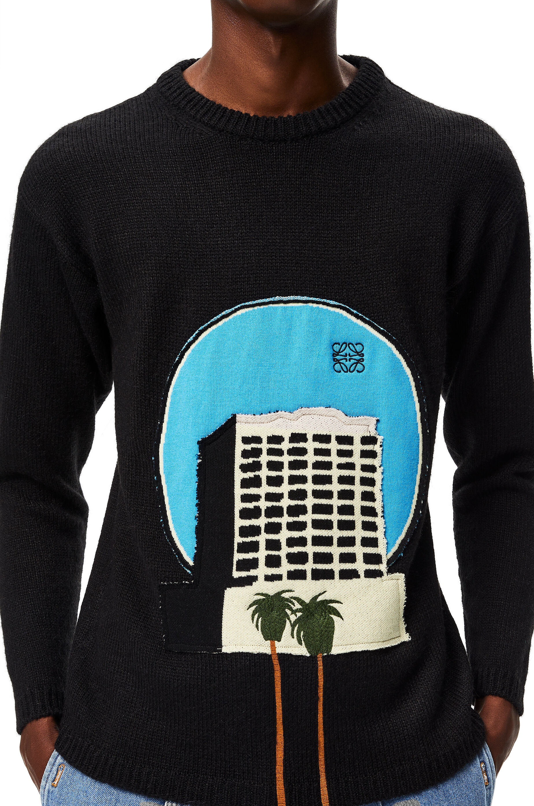 L.A. Series crew neck patch sweater in wool and alpaca - 5