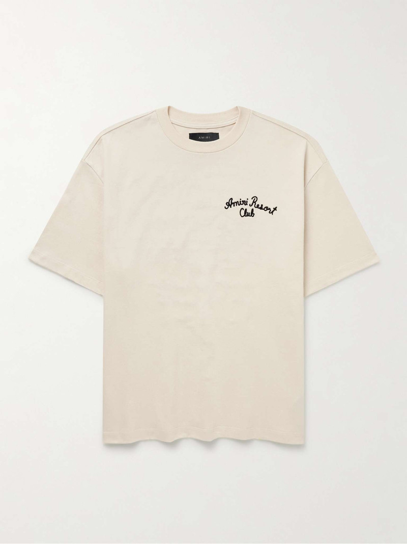 Spirit Oversized Logo-Embroidered Cotton-Jersey T-Shirt 1