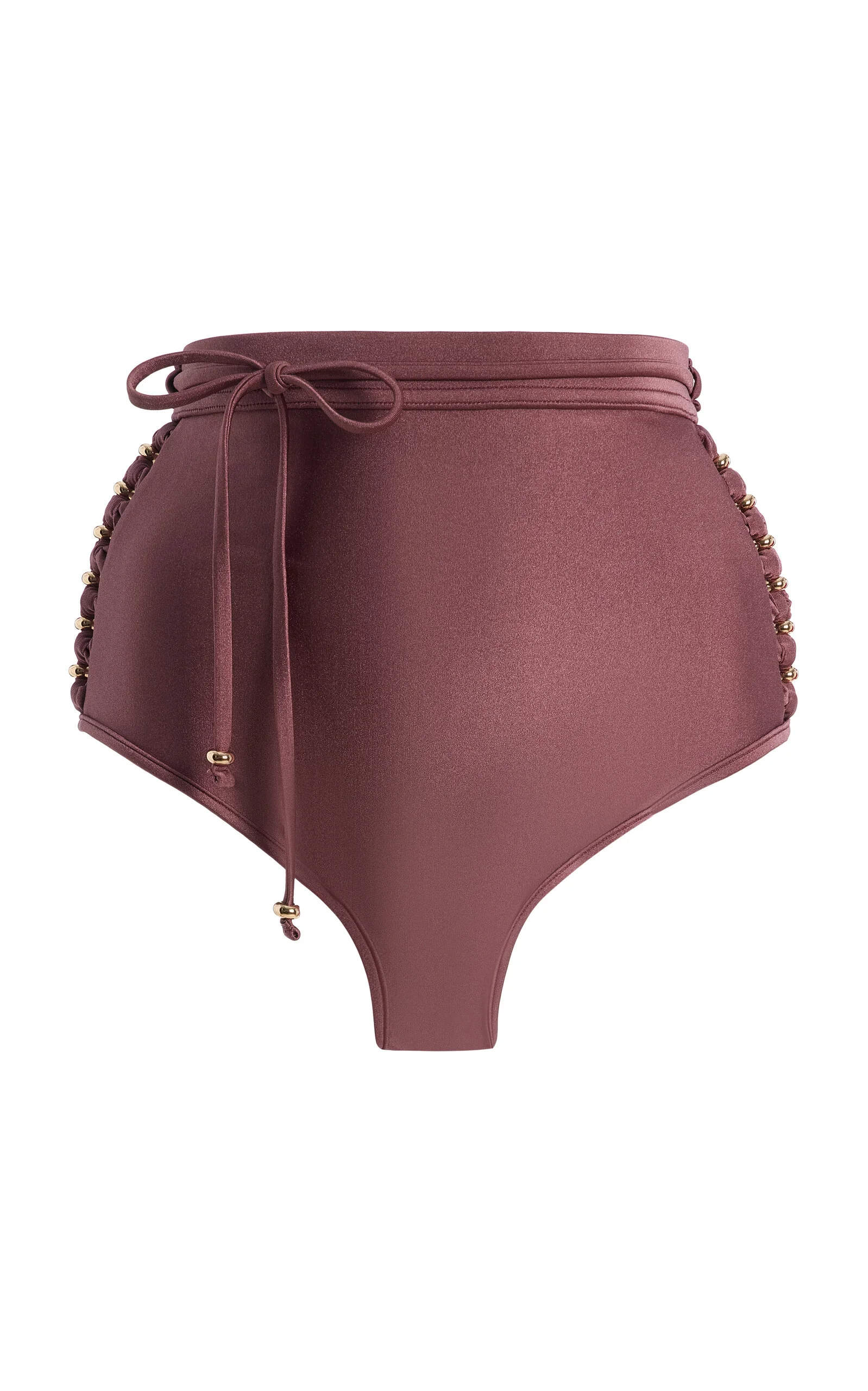 Aster Beaded High-Rise Bikini Bottom purple - 1