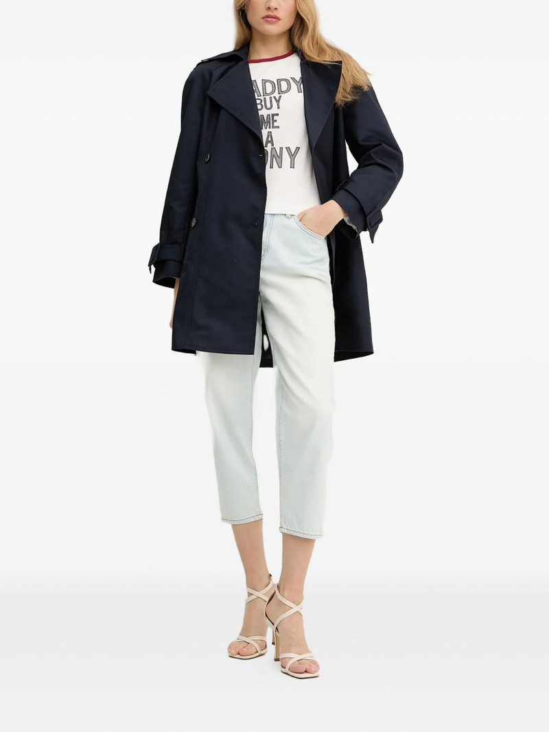 PINKO belted double-breasted trench coat outlook