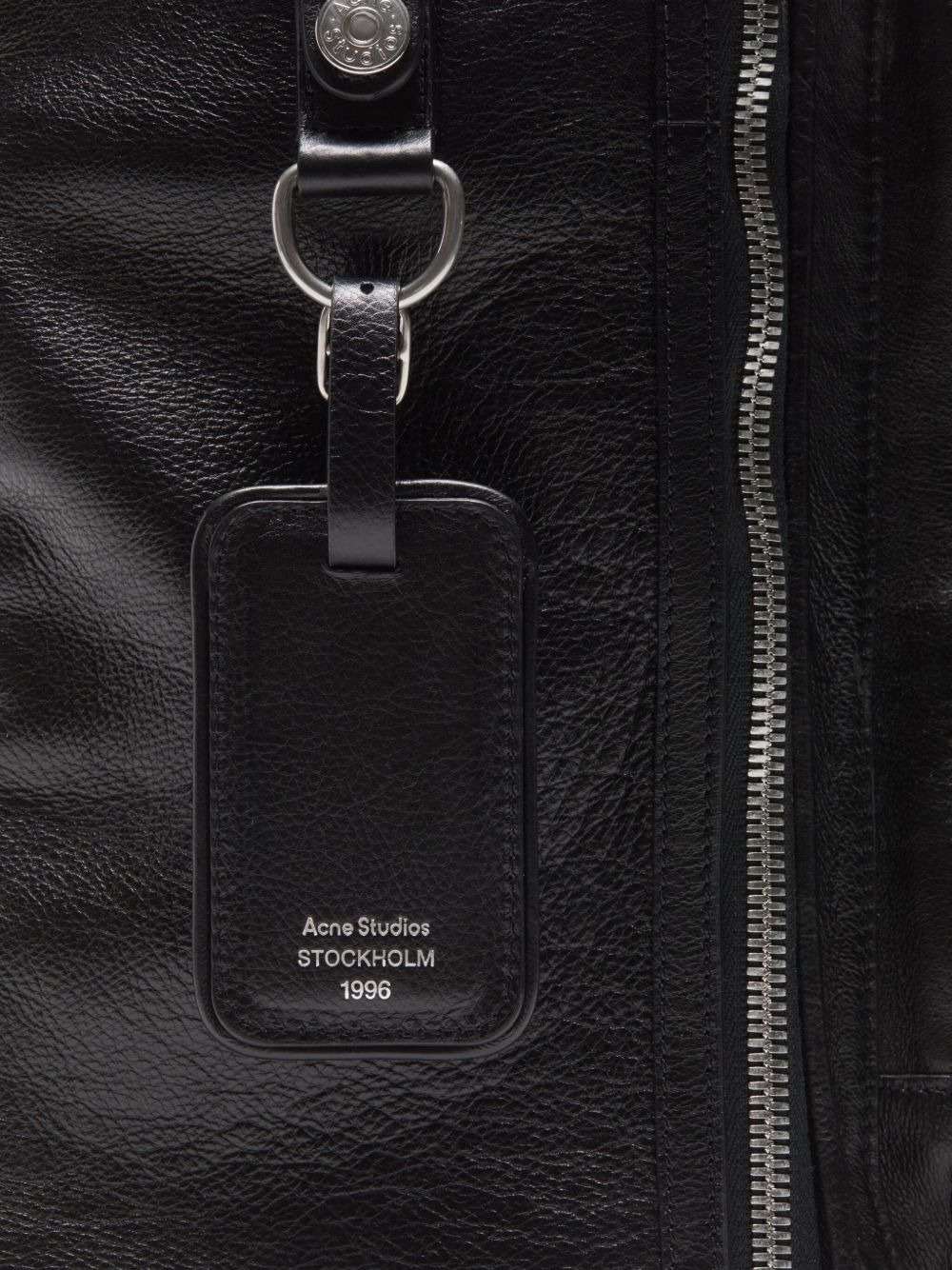 zip-fastening leather shoulder bag - 5