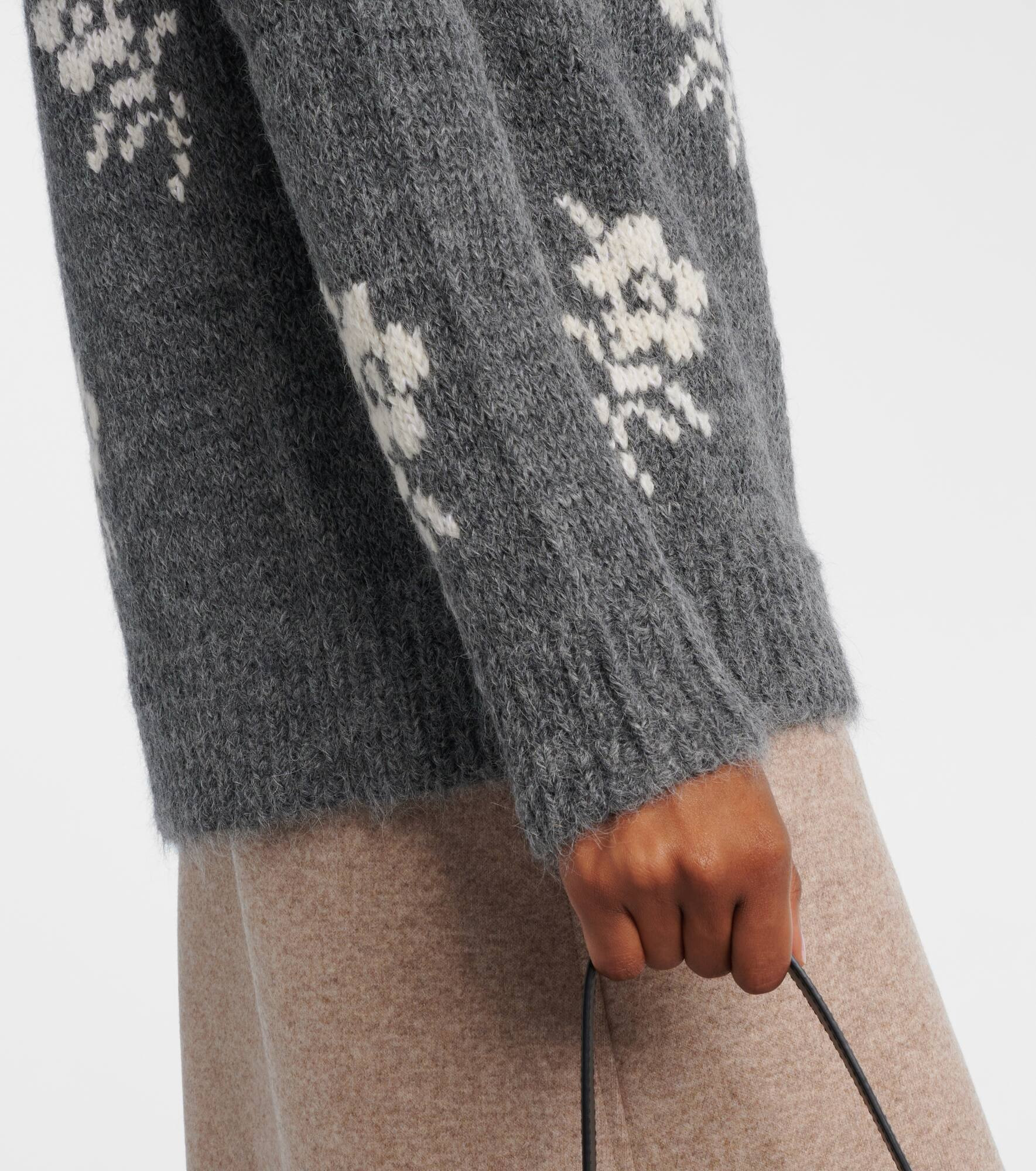 Intarsia alpaca and wool-blend sweater - 5