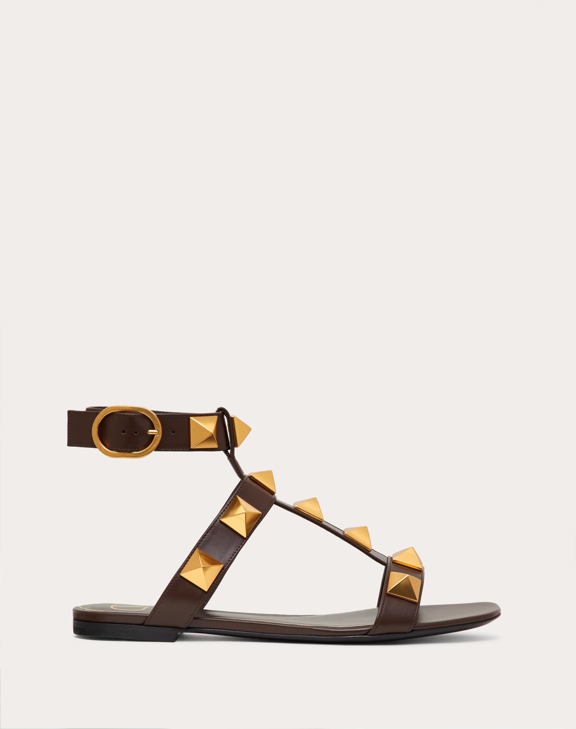 ROMAN STUD FLAT CALFSKIN SANDAL - 1