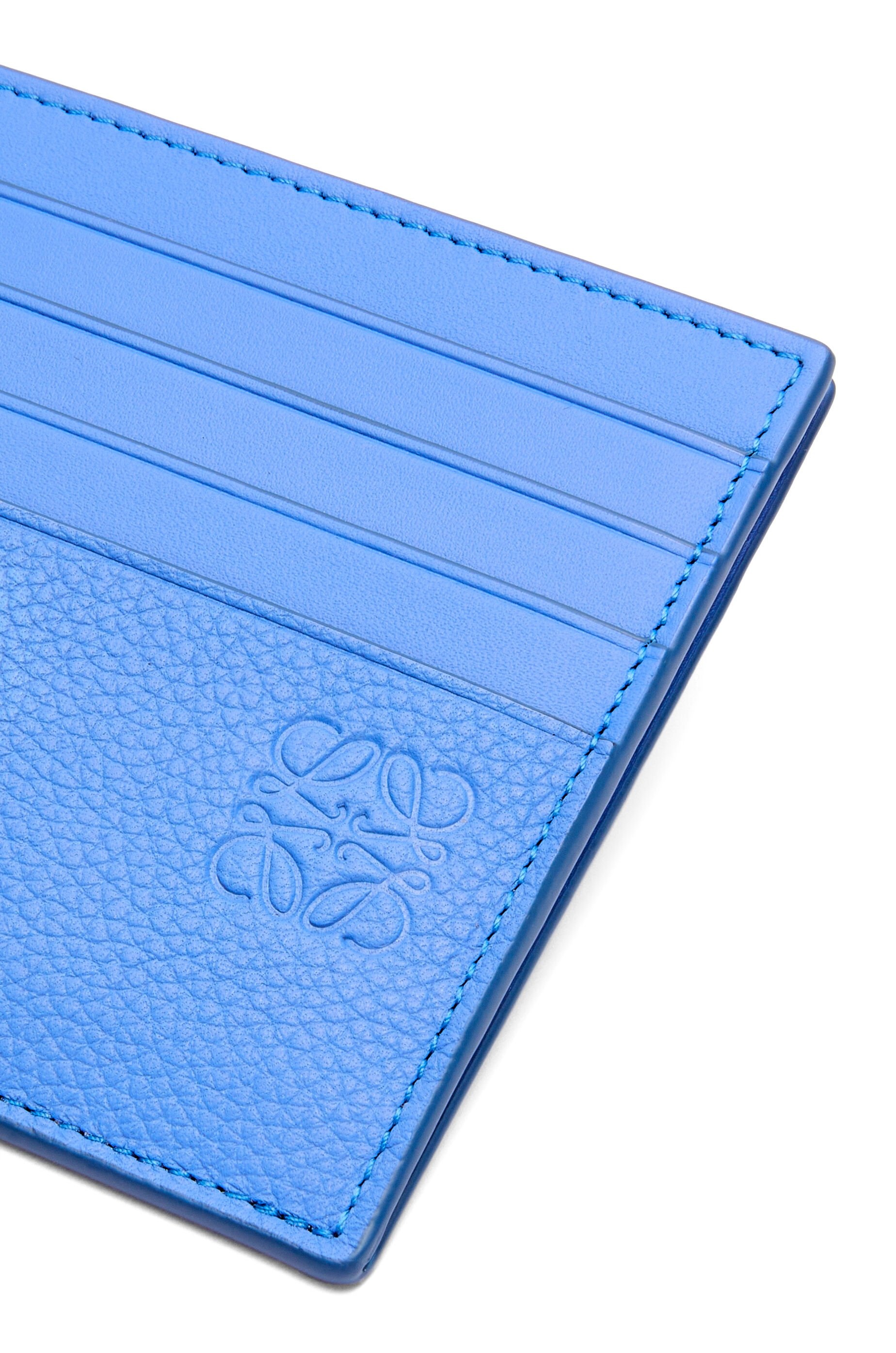 Open plain cardholder in soft grained calfskin - 4