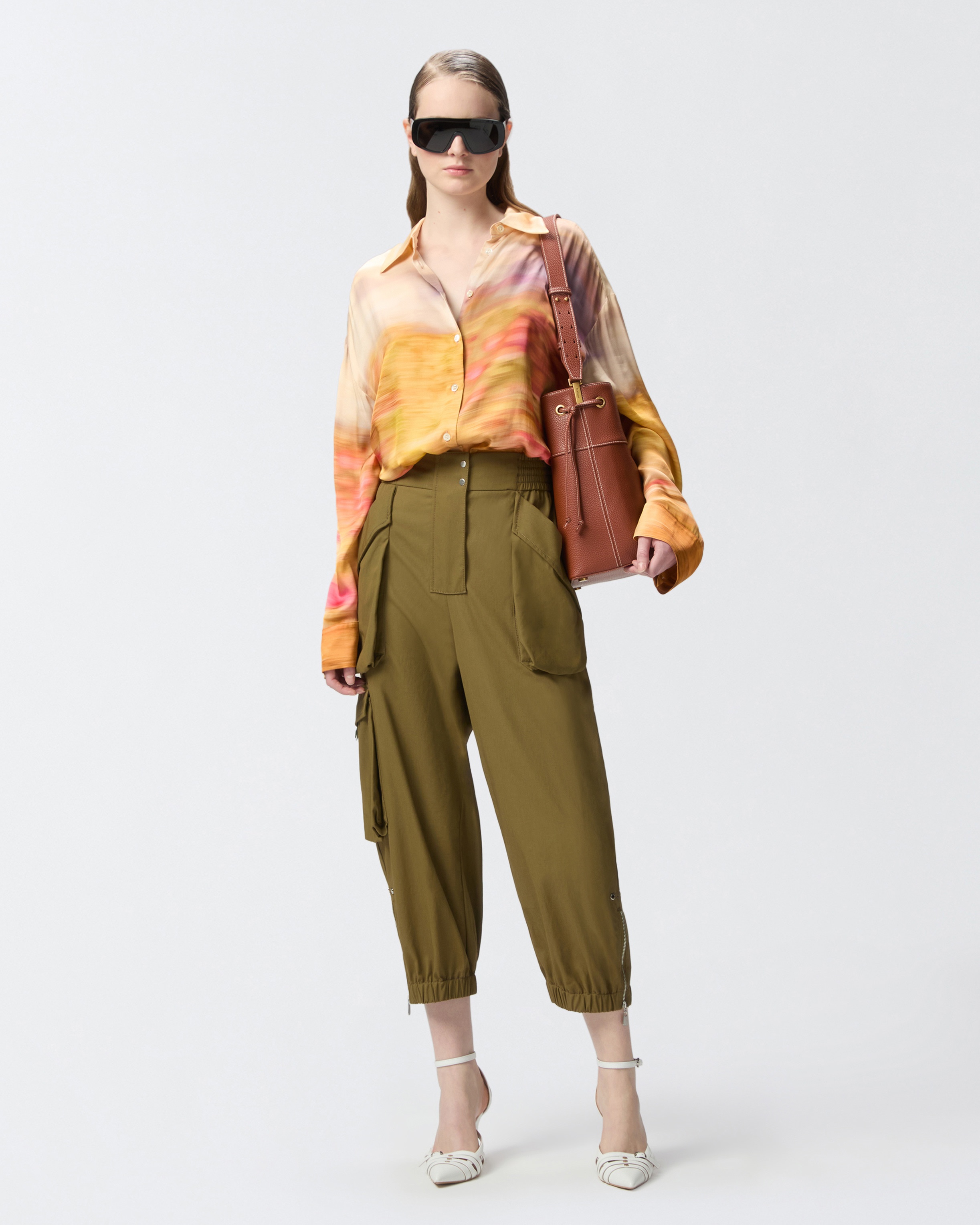 SATIN SHIRT WITH LANDSCAPE PRINT - 3