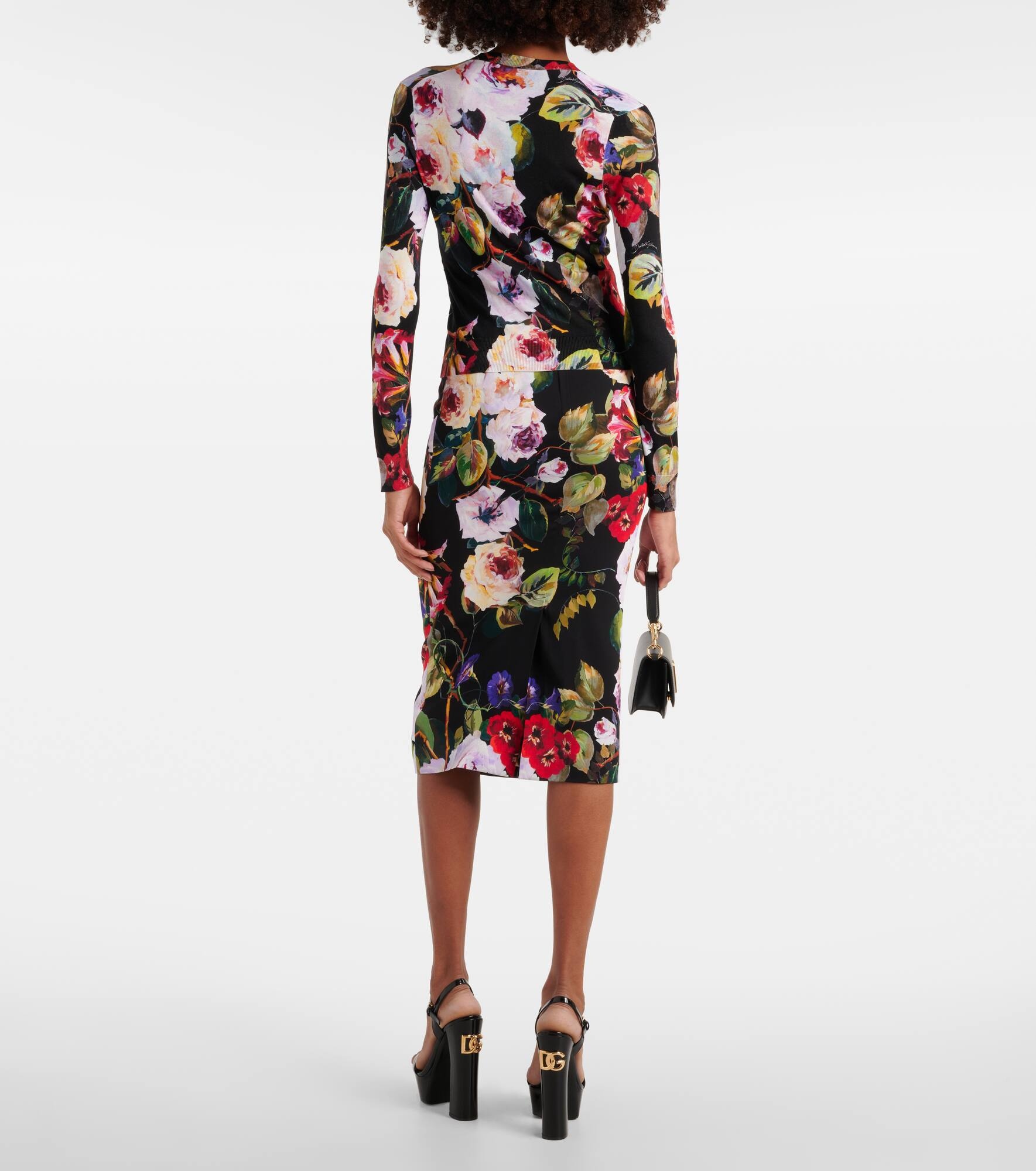 Floral silk cardigan - 3