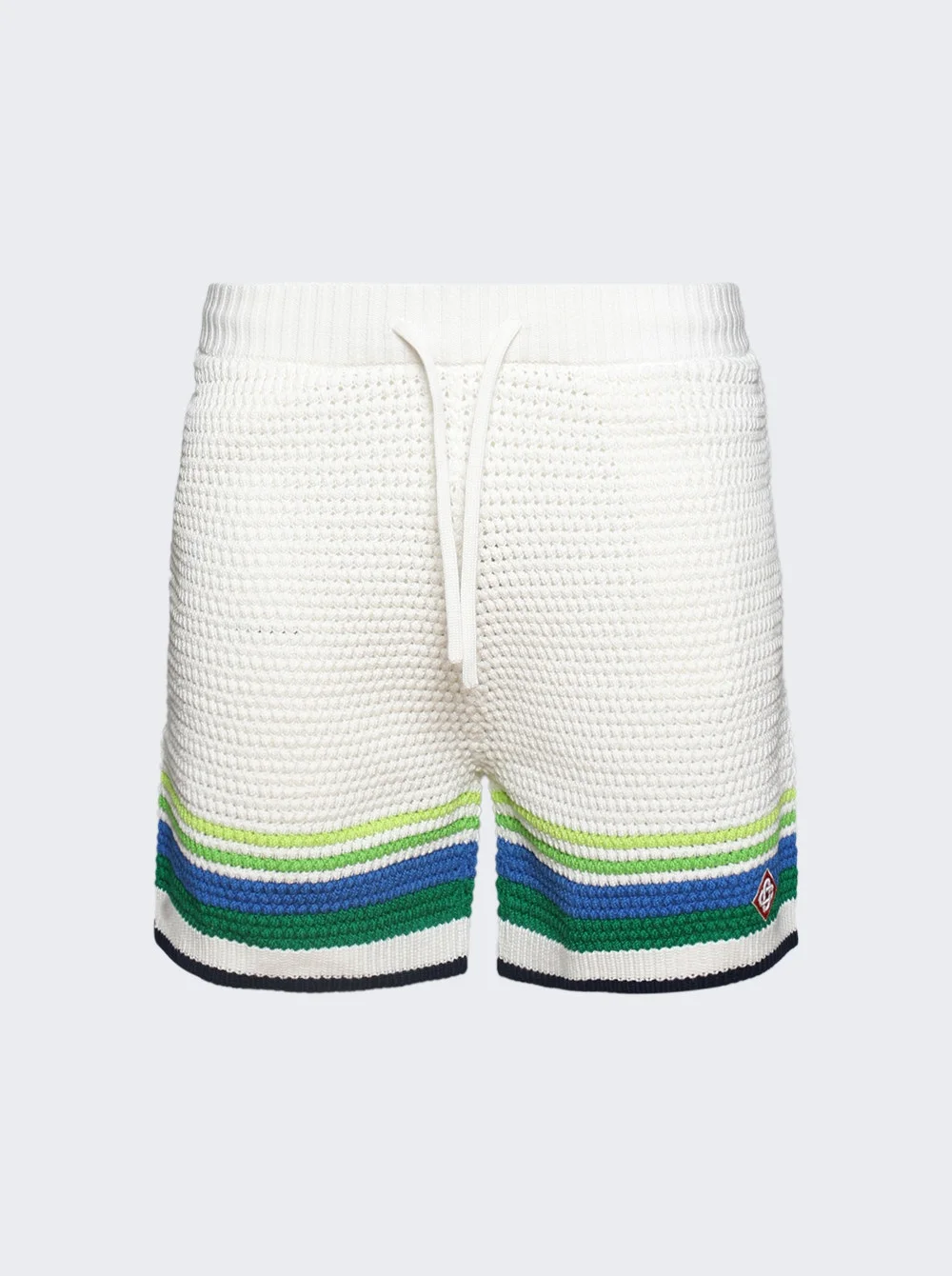 Stripe Knit Short White - 1