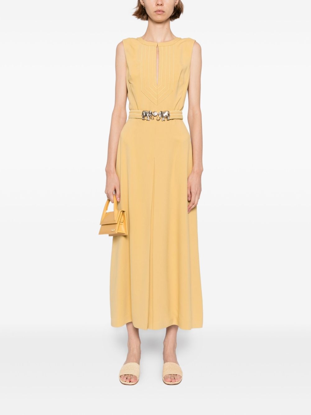 elephant-buckle midi dress - 2
