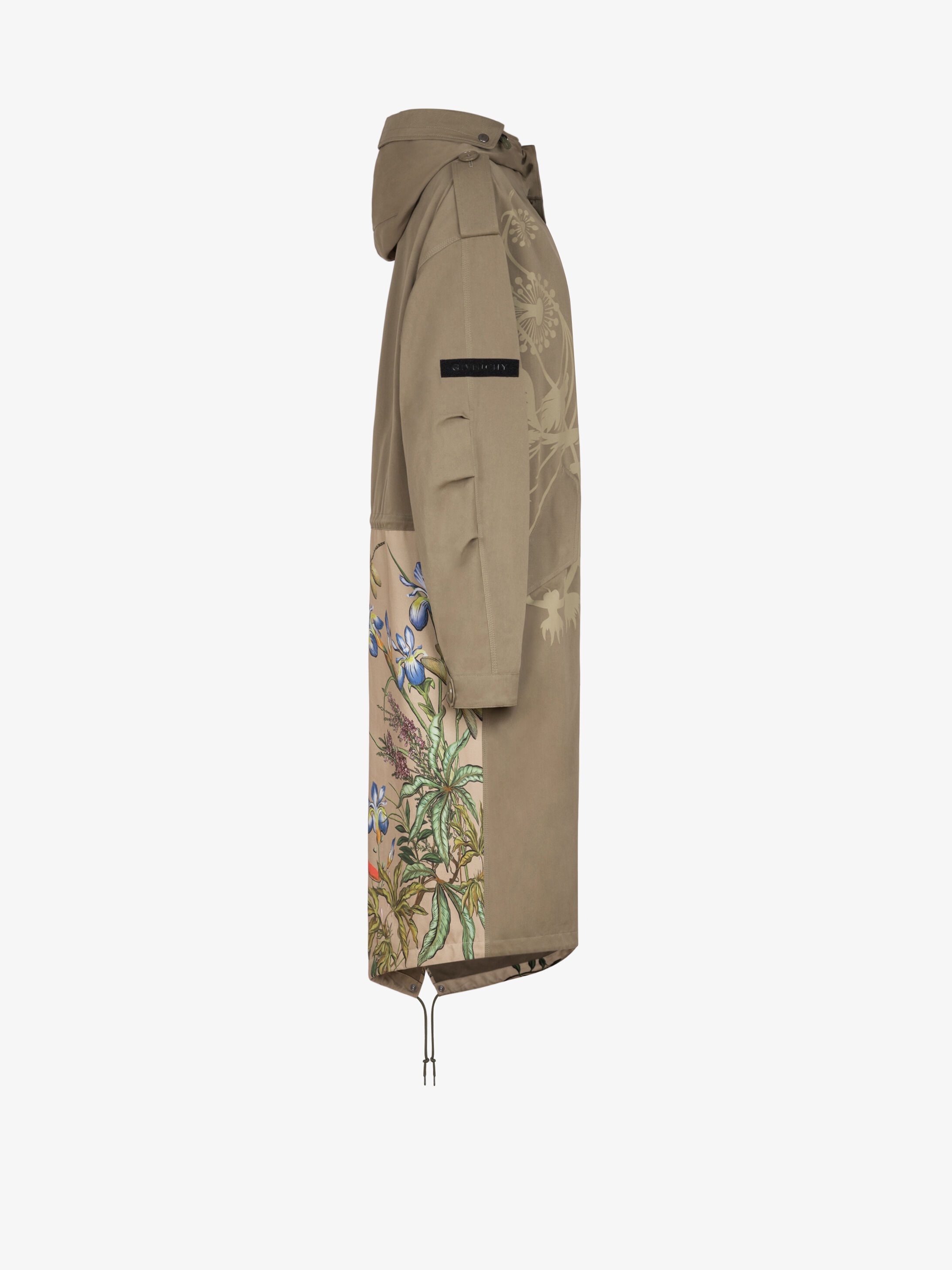 Oversized printed parka with floral patchs - 7