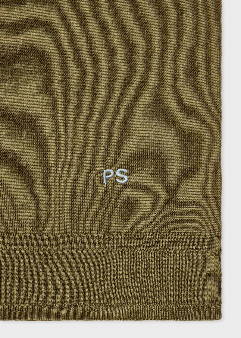Paul Smith Khaki Merino Wool Polo Shirt outlook