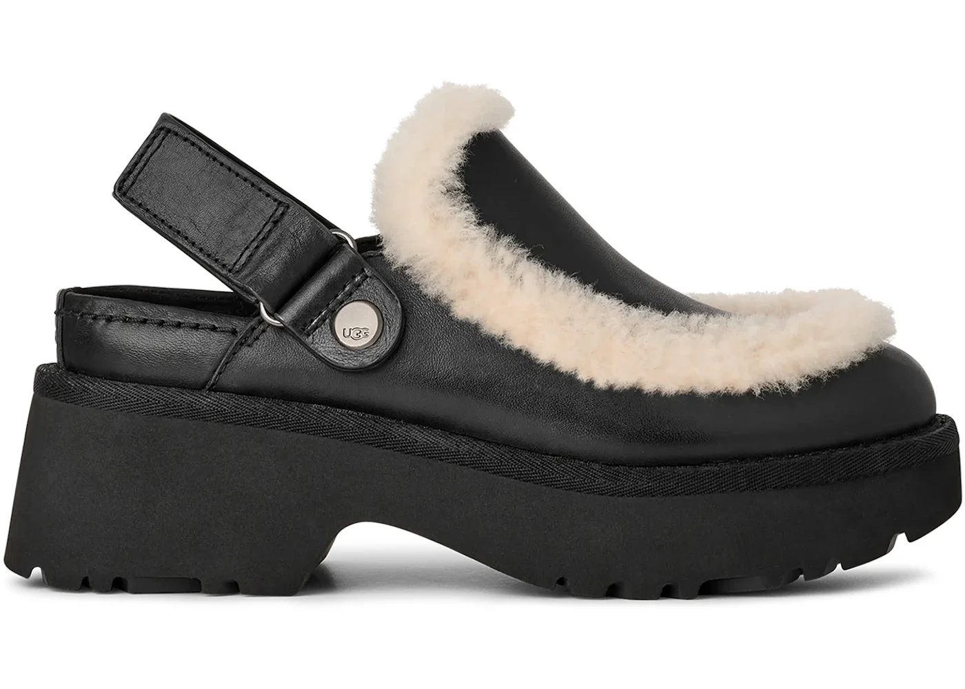 UGG Esmee Leather Clog Black (Women's) - 1