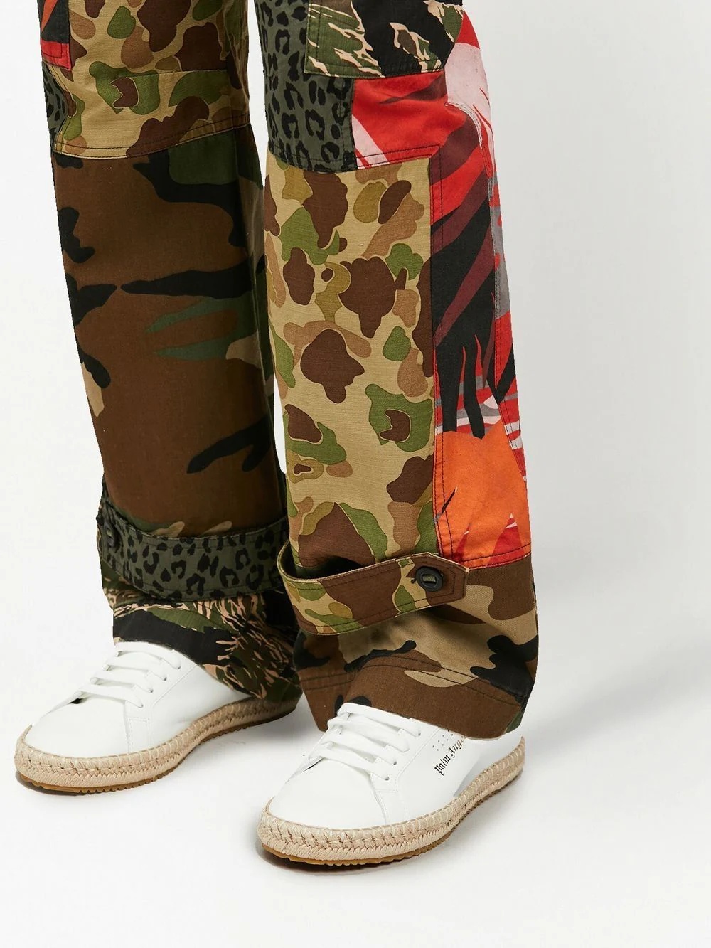 mix-print cargo trousers - 6