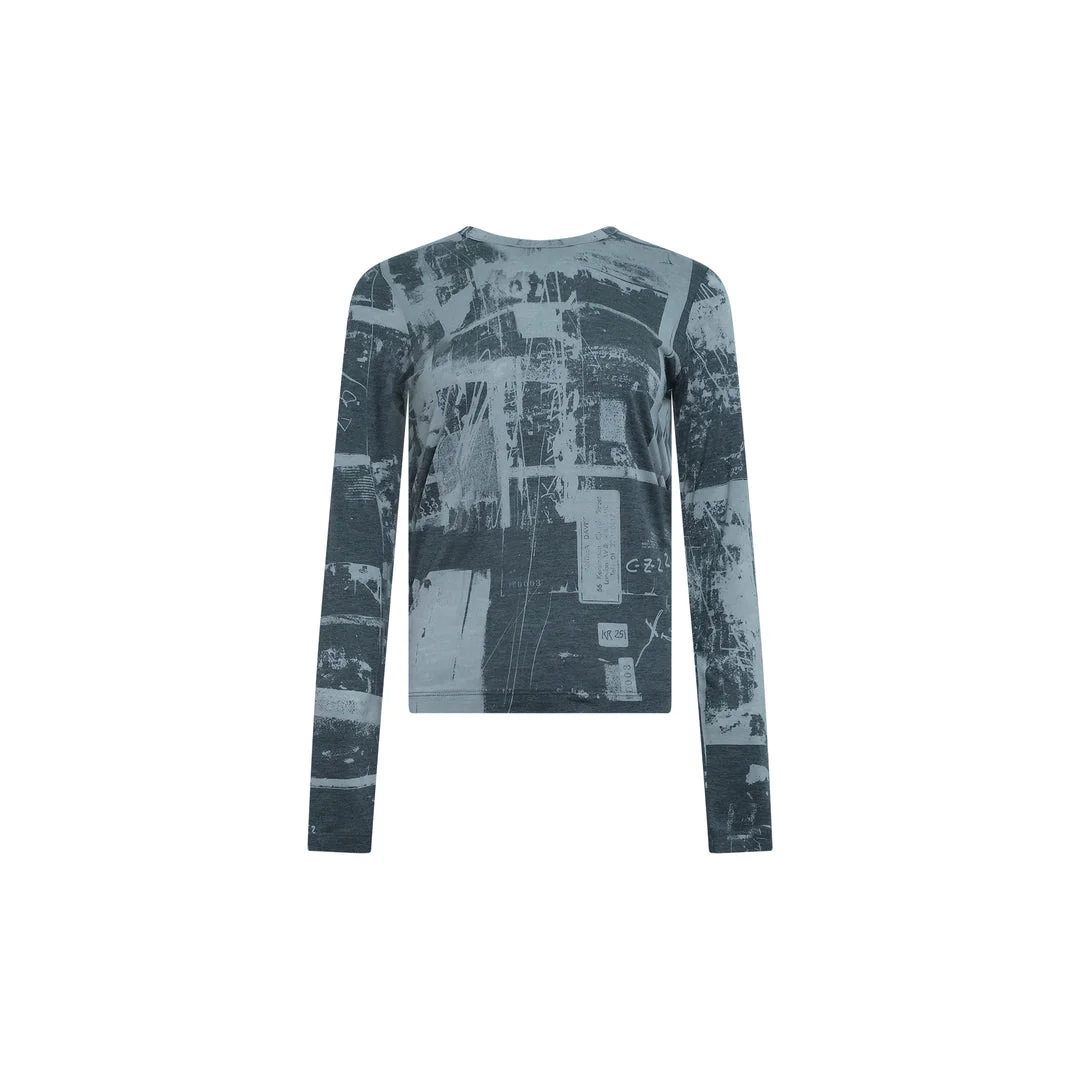 Round Neck Long Sleeve Top - 1