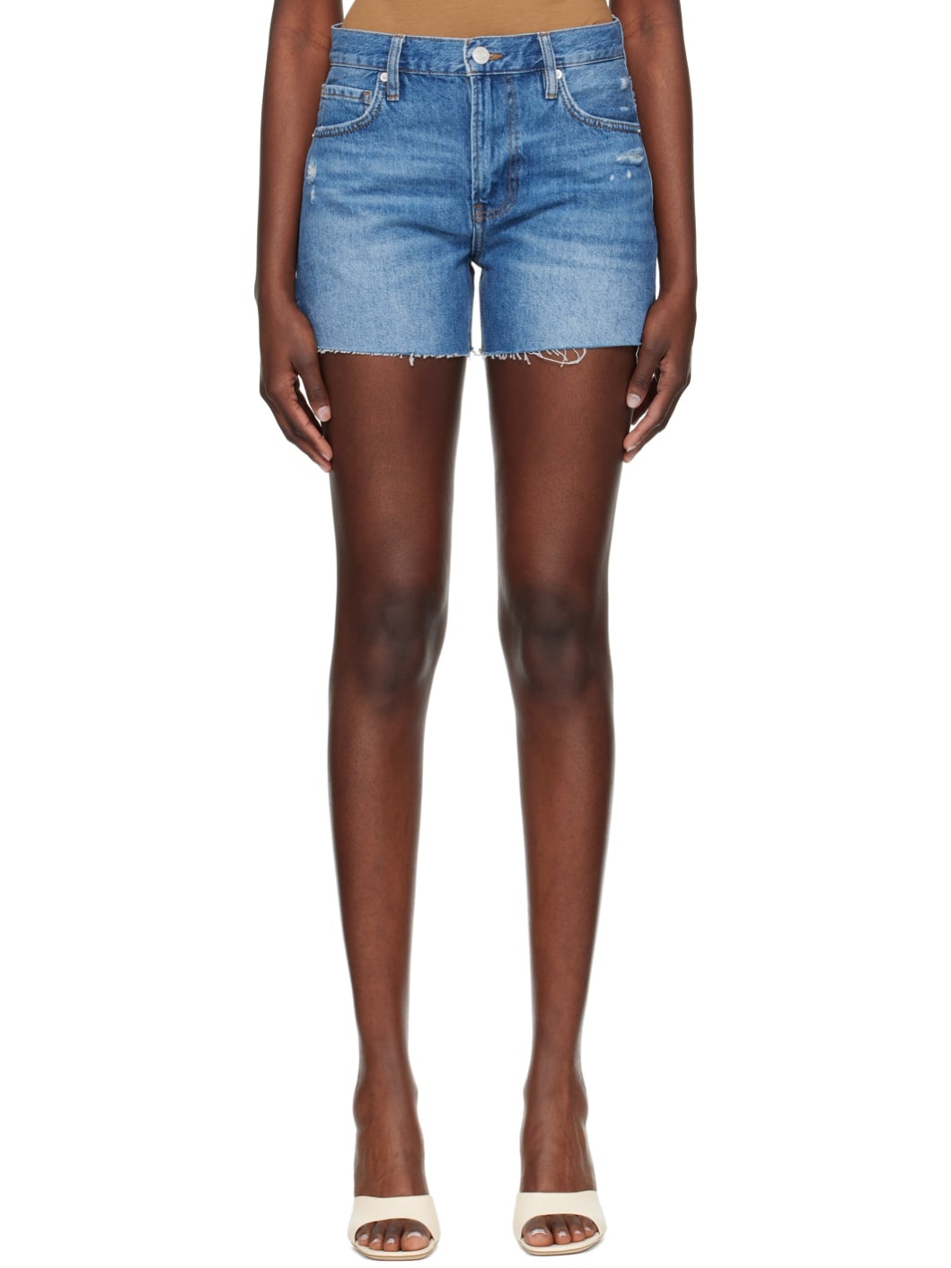 Blue 'Le Super High' Denim Shorts - 1