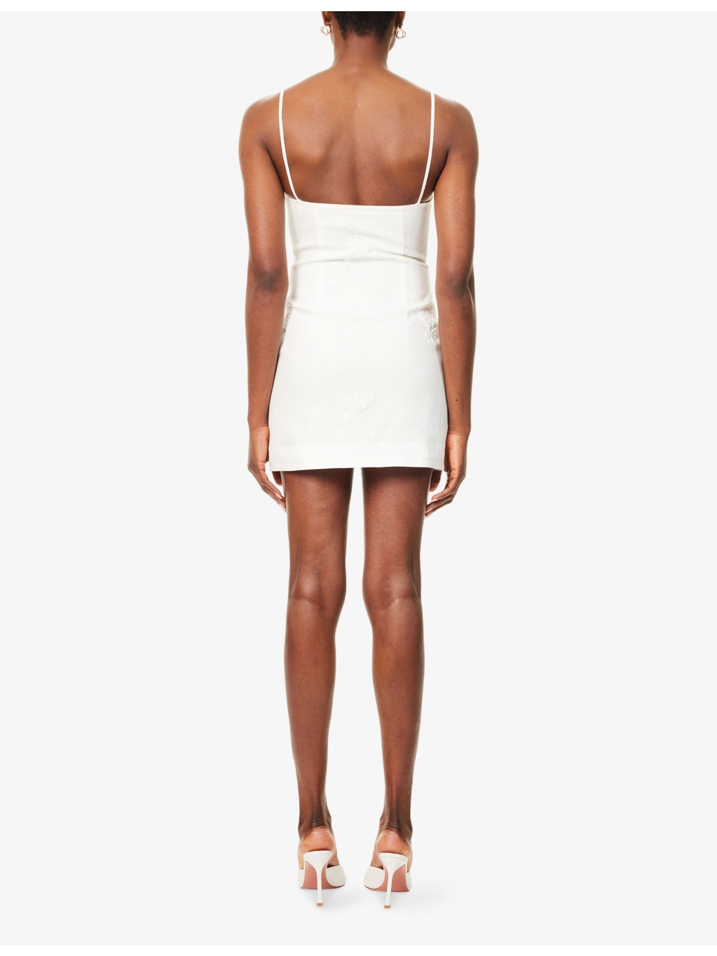 Alessandra Embroidered Linen Mini Dress - 4