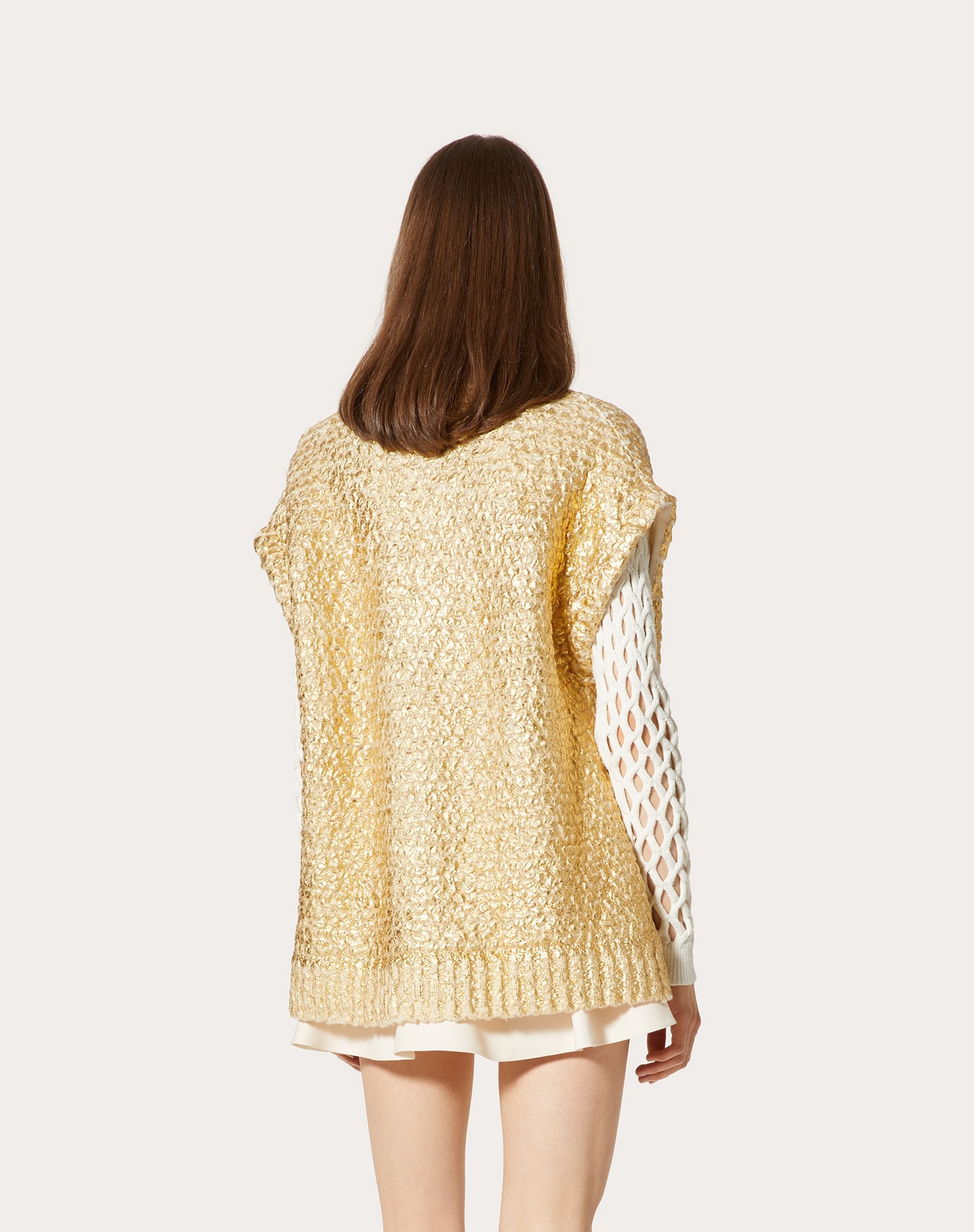 VEST IN GOLD WOOL - 4