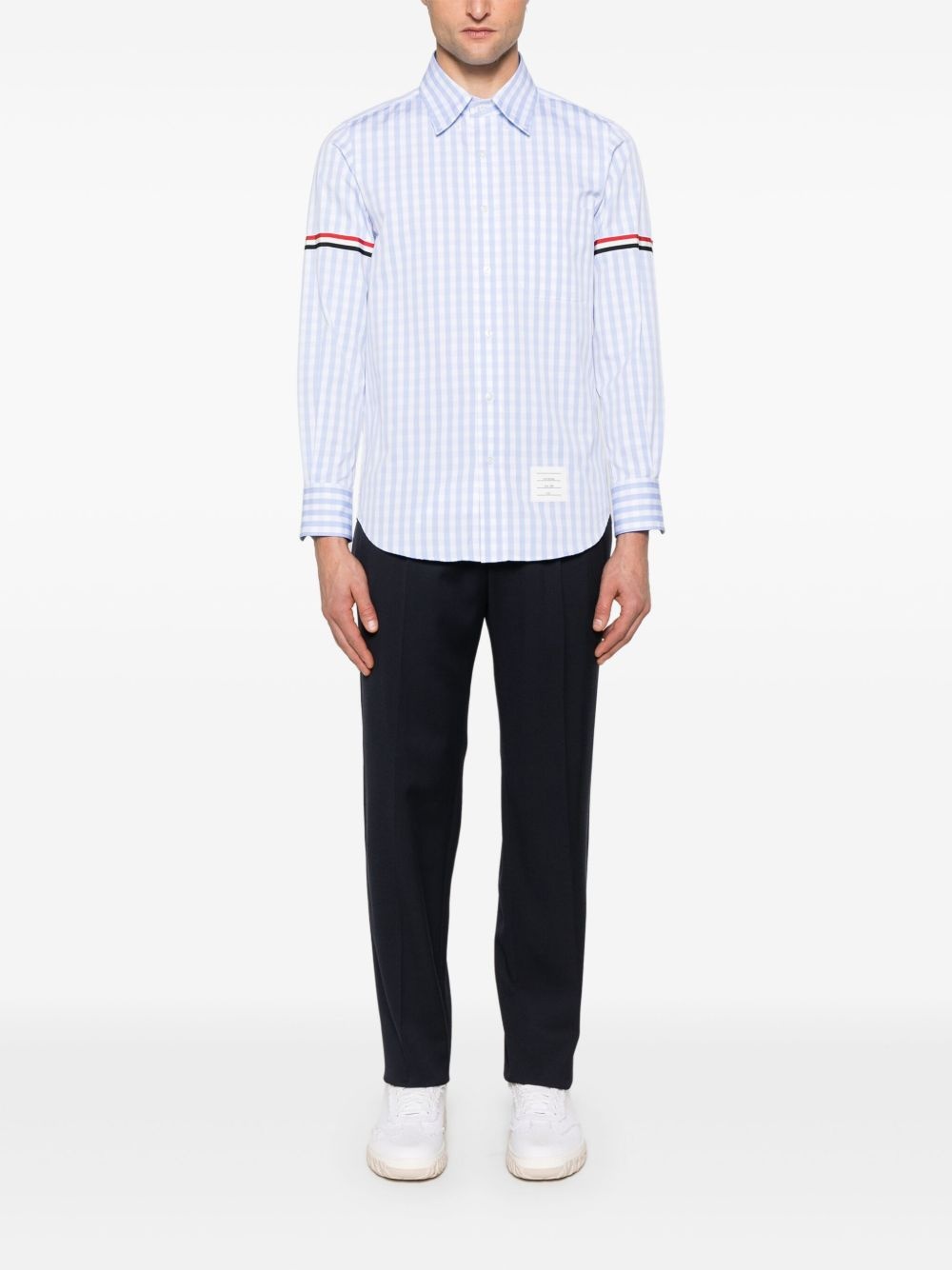 gingham-check poplin shirt - 2