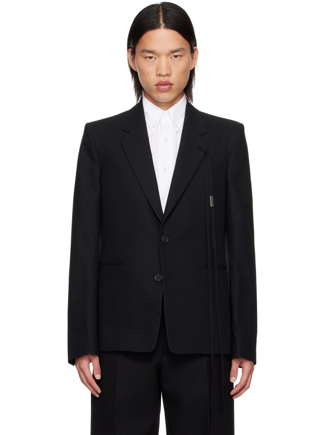 Black Fitted Blazer - 1