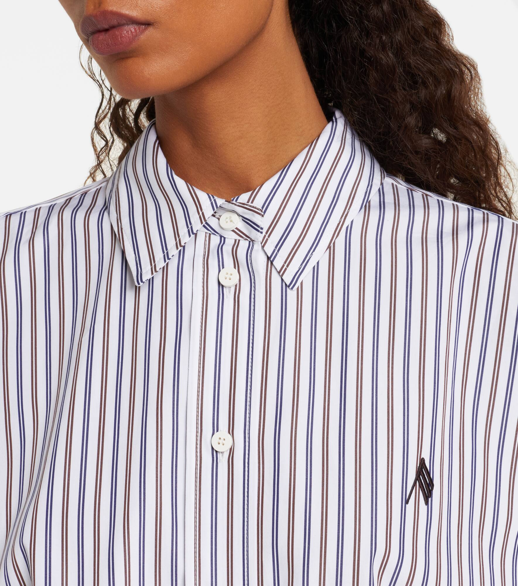 Striped cotton poplin shirt - 4