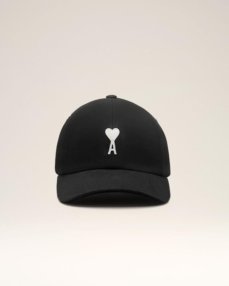 BLACK COTTON AMI DE COEUR FELT PATCH CAP 4