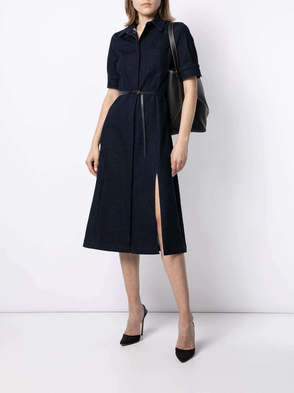 Kieran belted denim shirtdress - 2