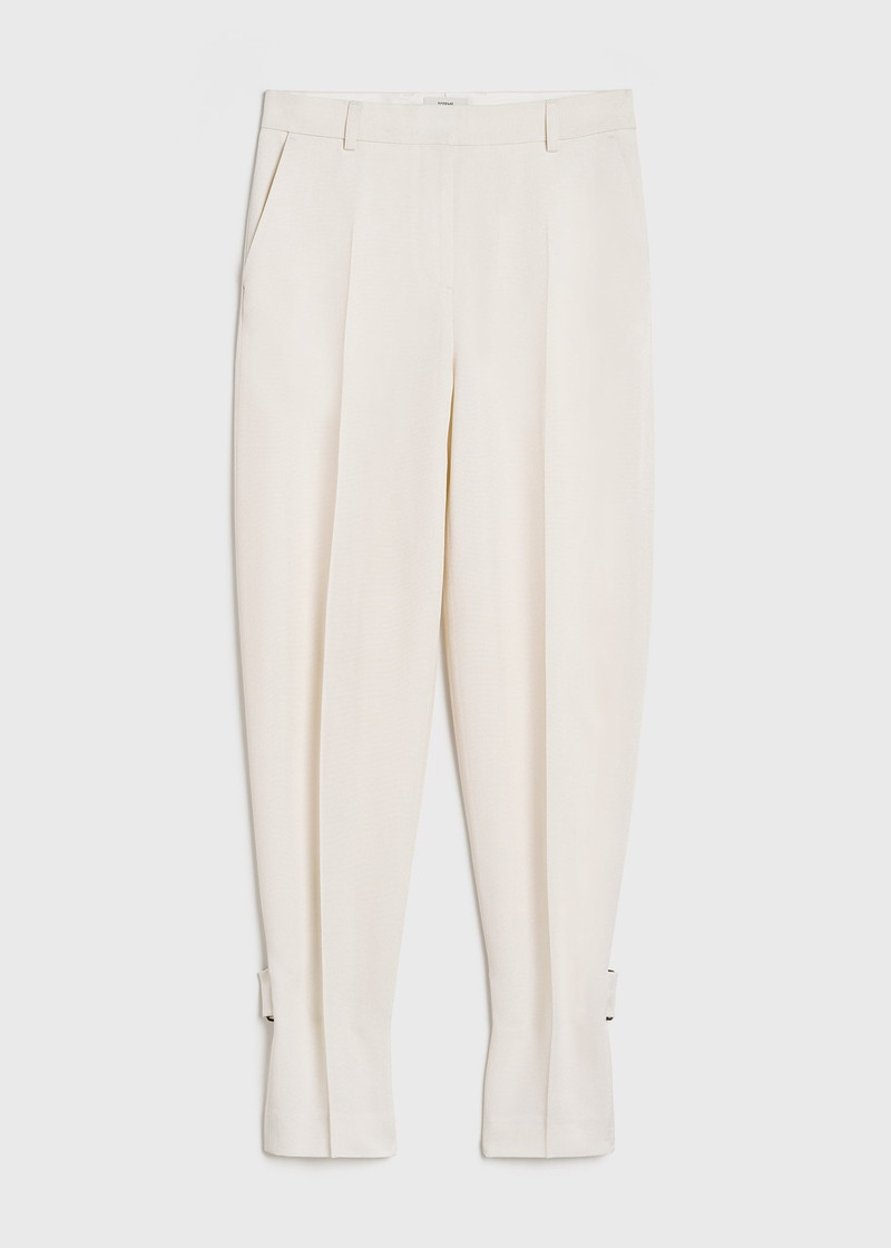 Buckled slouch trousers ecru - 1