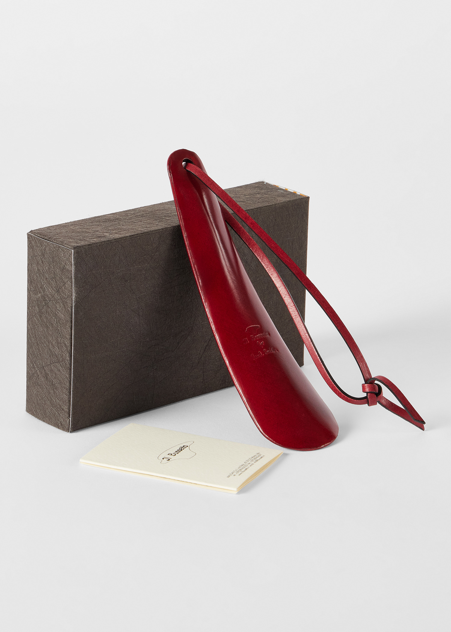 Il Bussetto for Paul Smith - Tibetan Red Leather Small Shoehorn - 6