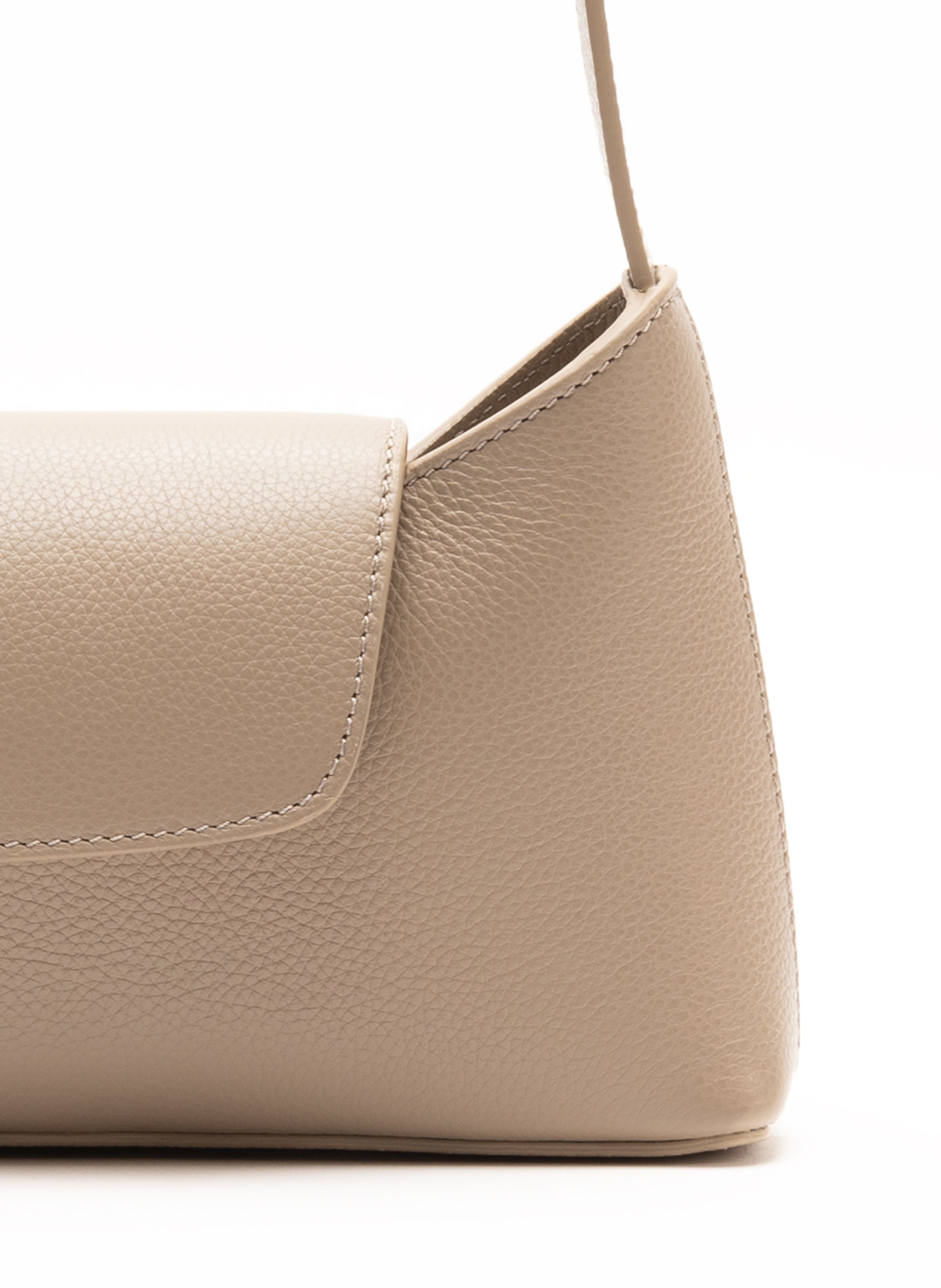 Envelope Pebbled Leather Taupe - 4