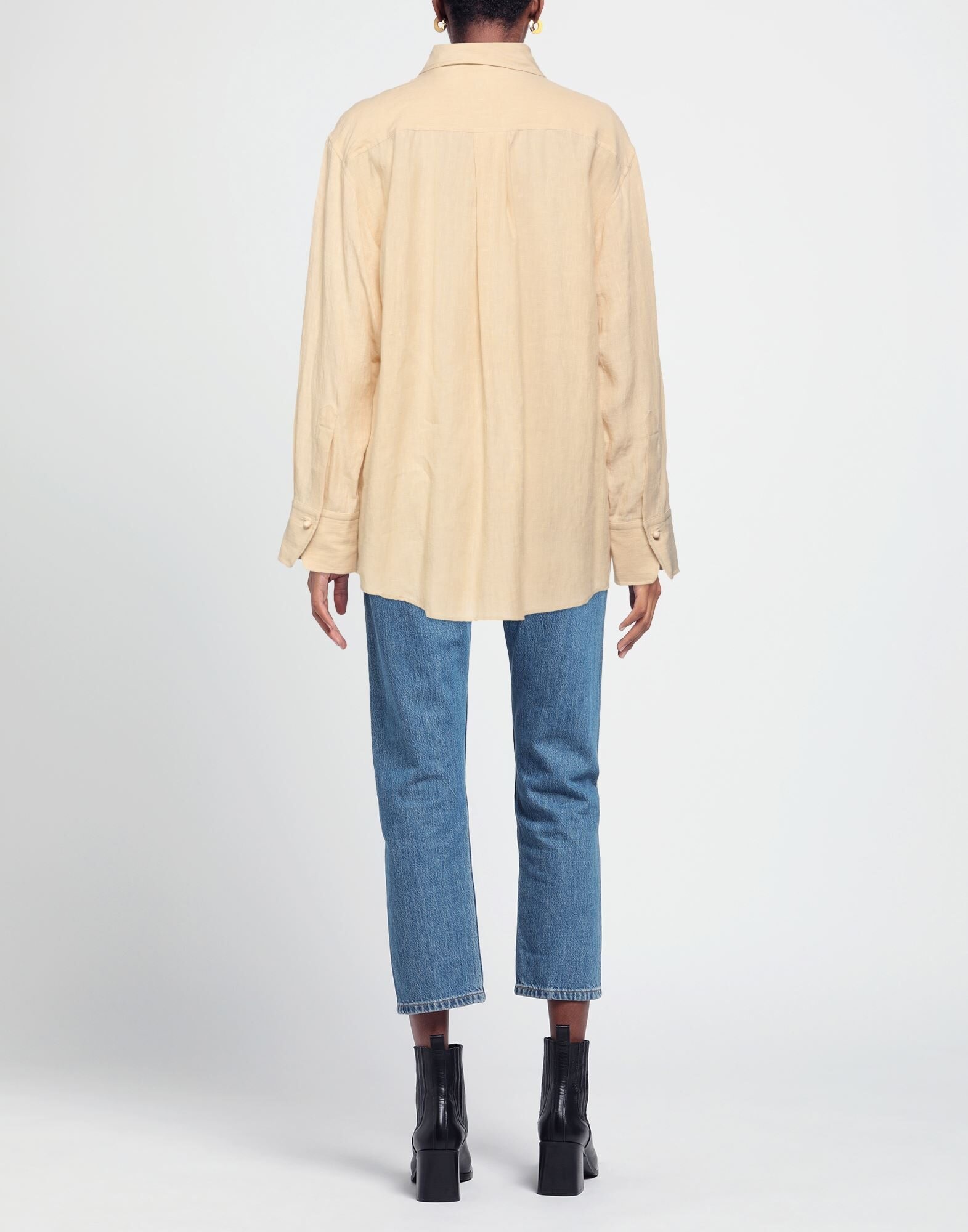 Beige Women's Linen Shirt - 3