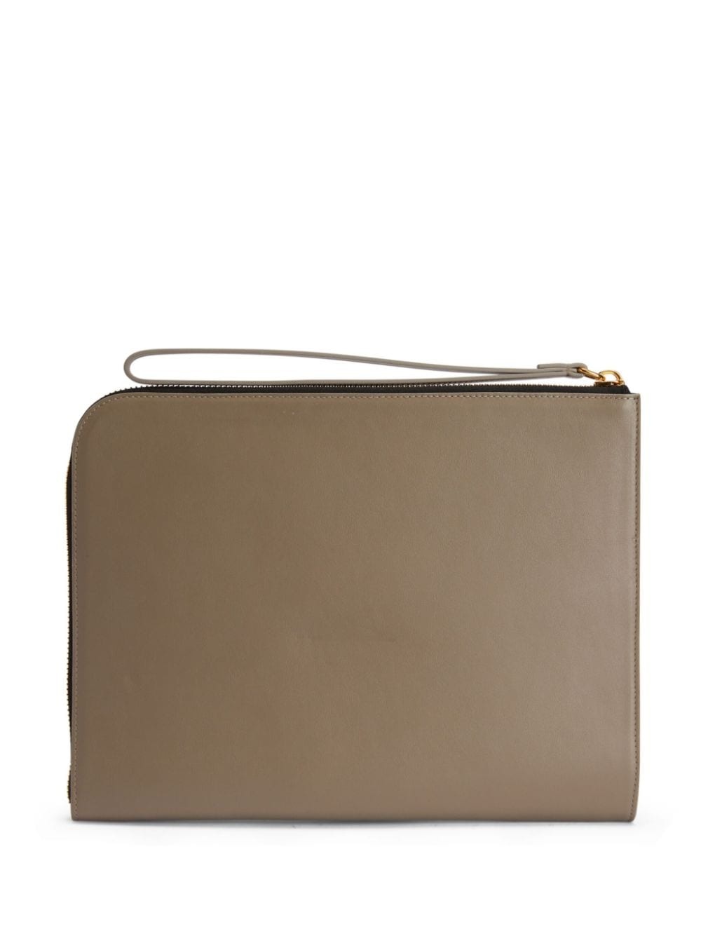 Fabian logo-plaque leather pouch - 3