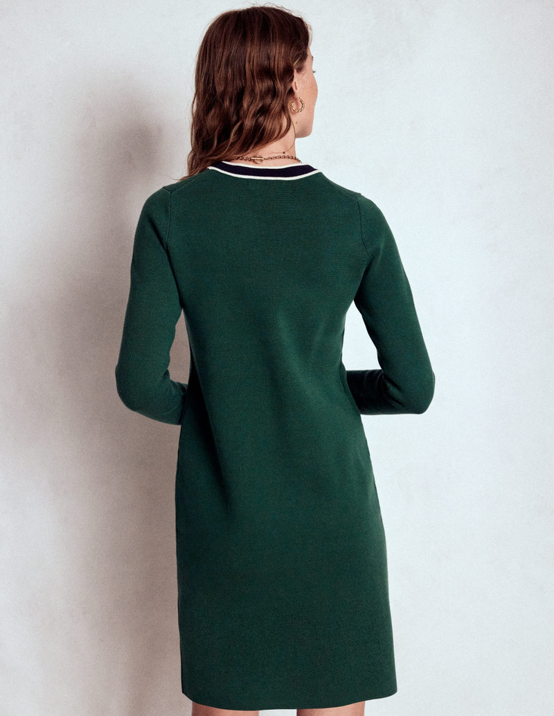 Holly Knitted Shift Dress-Emerald Night 4