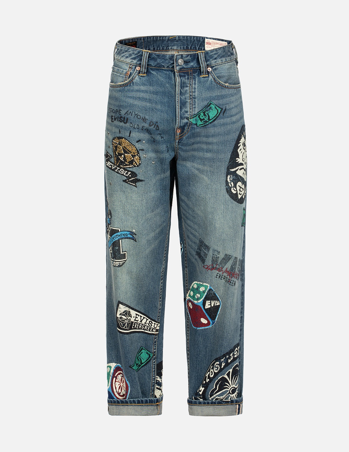 Take A Chance Print Relax Fit Jeans - 2