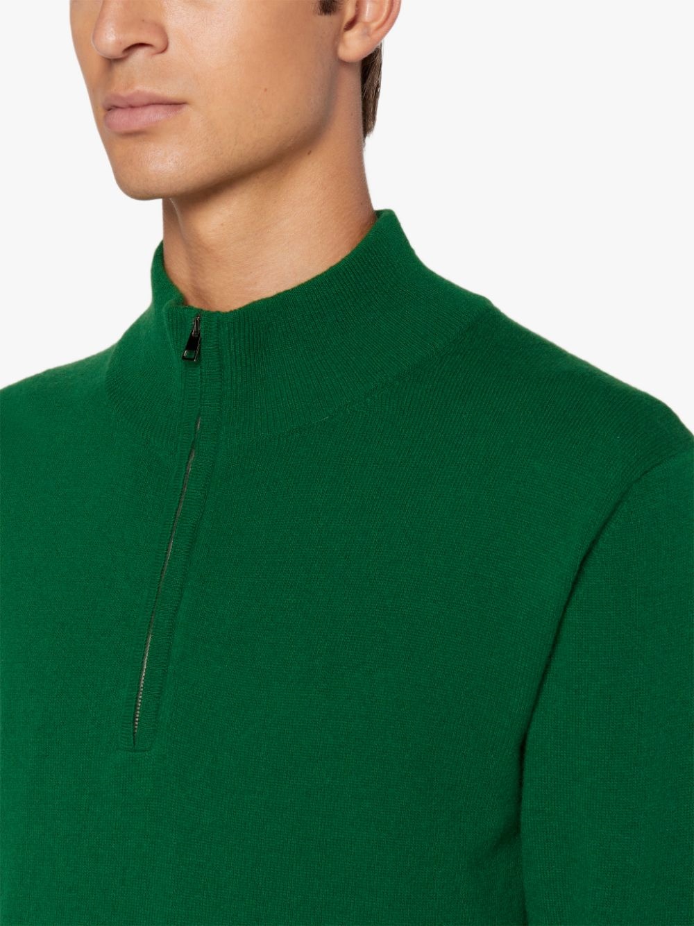 IN AND OUT GREEN WOOL SWEATER | GKM-203 - 5