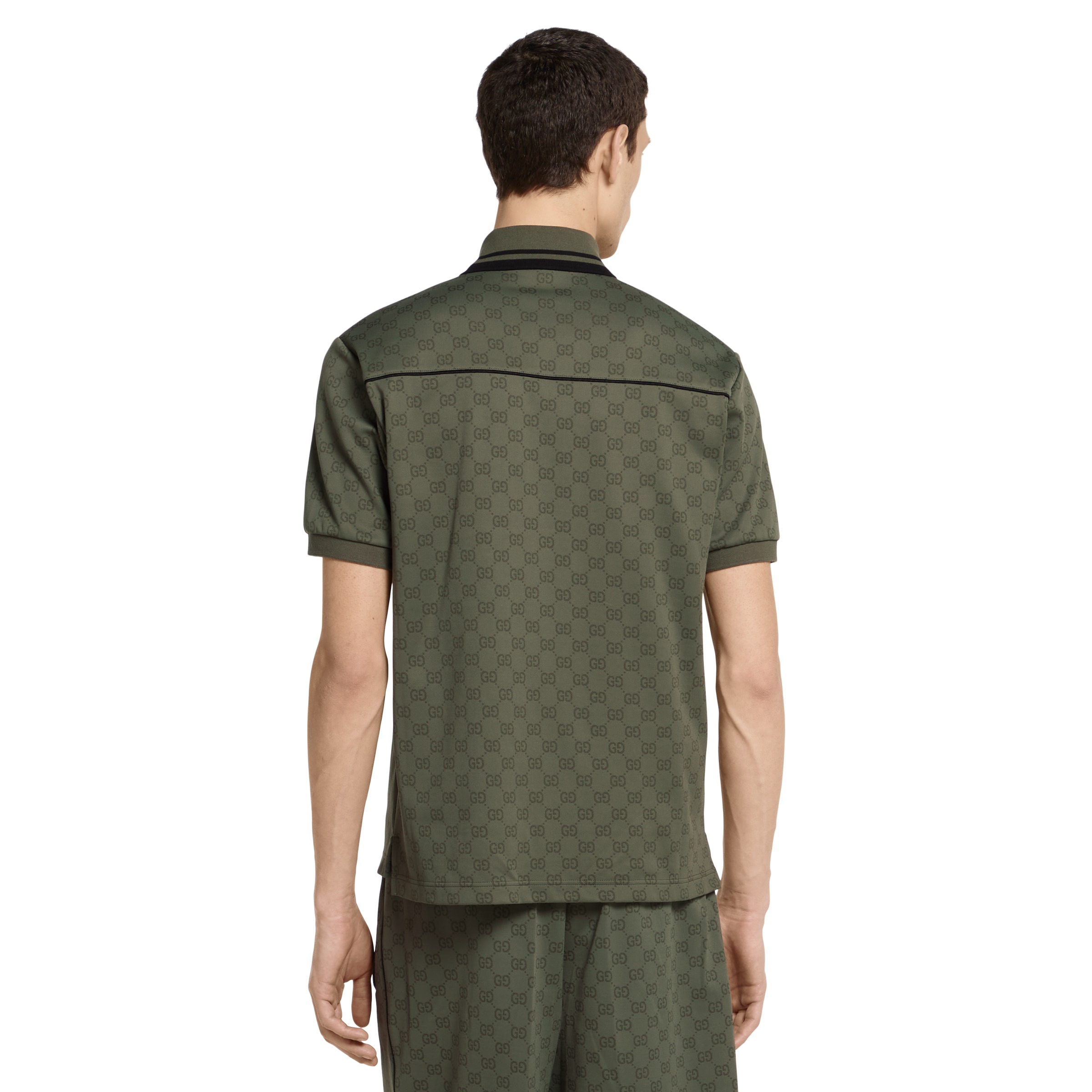 GG jersey jacquard polo shirt - 4