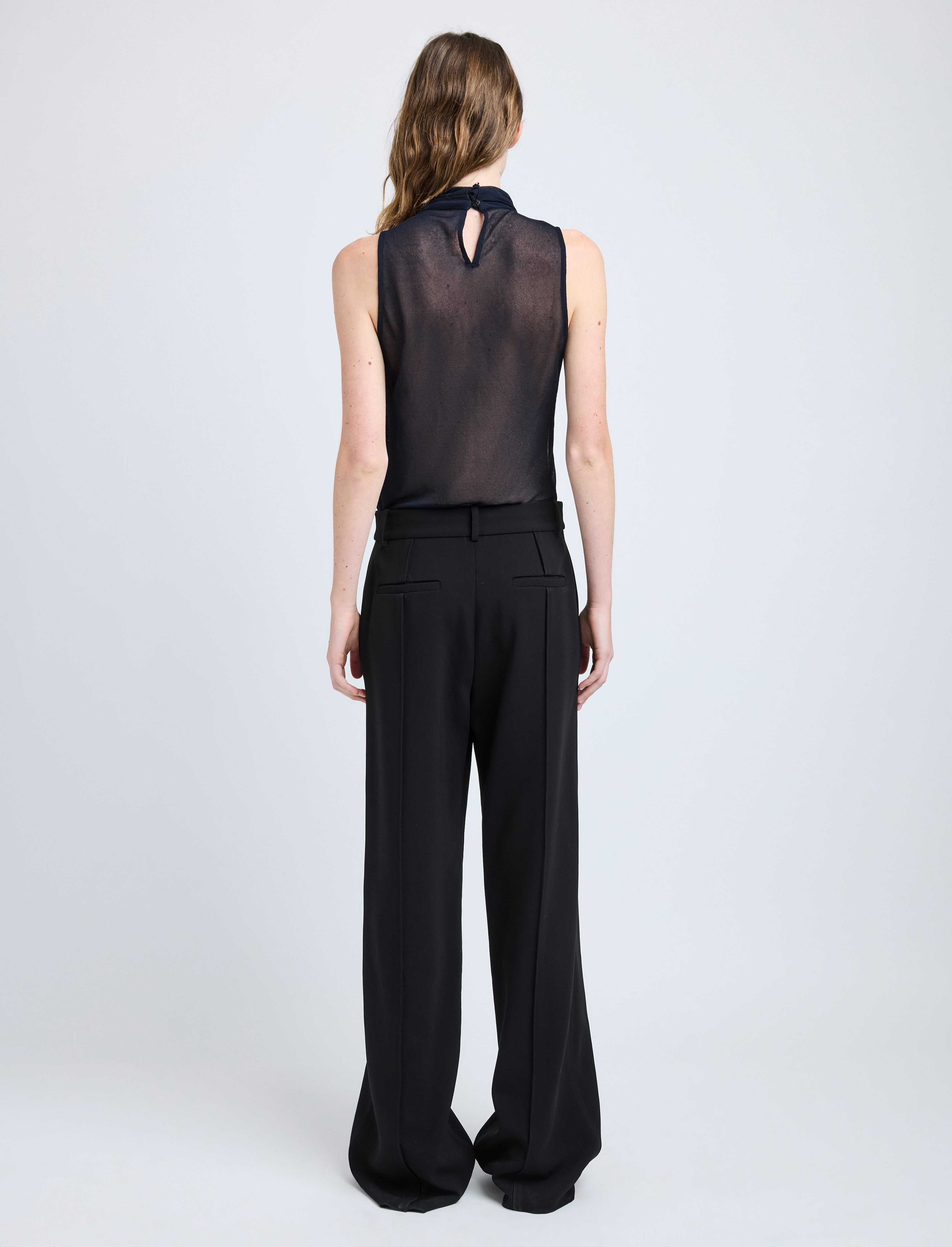 Weyes Pant in Matte Viscose Crepe - 4