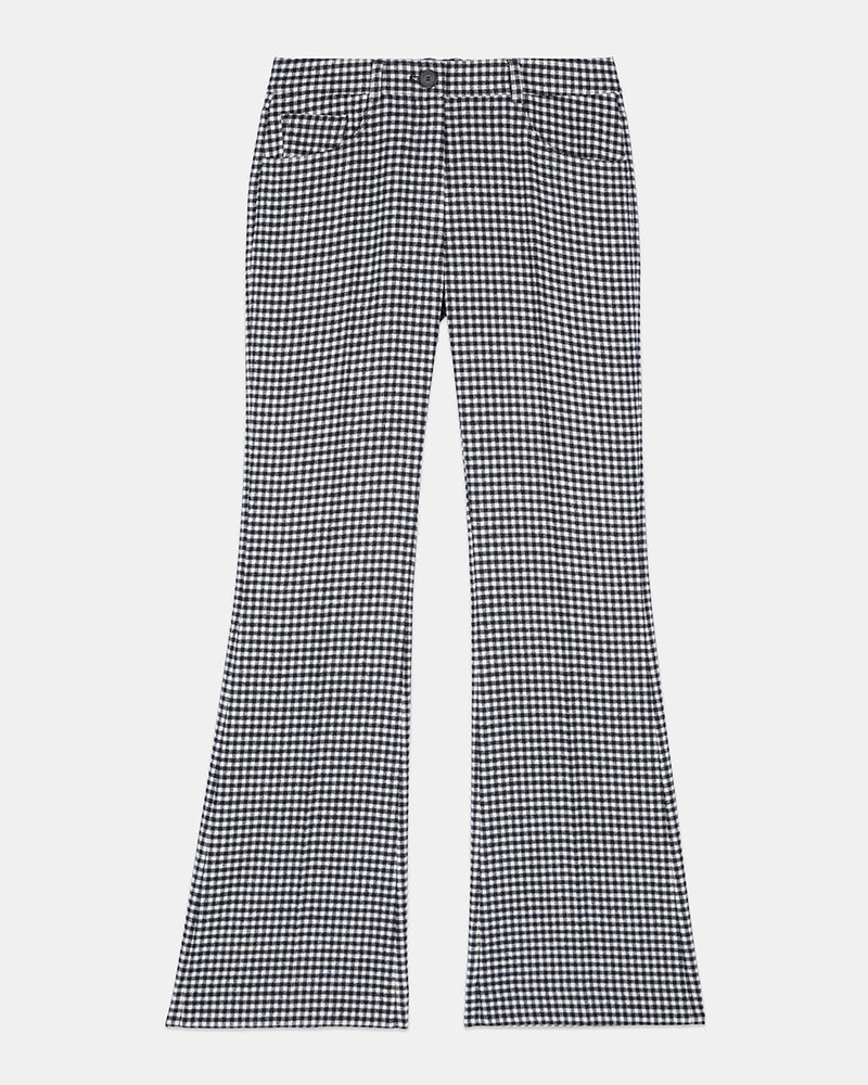 VICHY CHECK FLARE TROUSERS 1