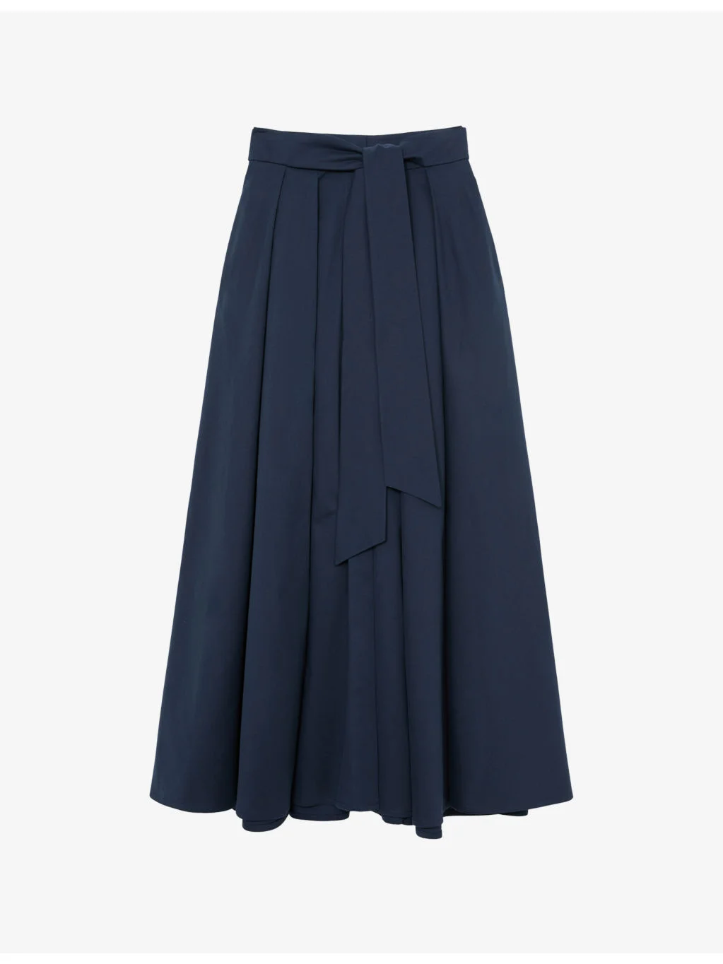 Simone Tie-Waist Stretch Cotton-Blend Maxi Skirt - 1