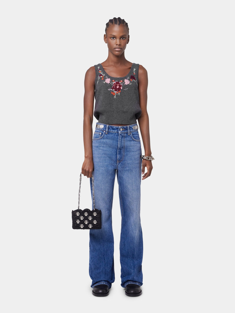 rabanne GREY SLEEVELESS JUMPER IN WOOL AND CASHMERE outlook