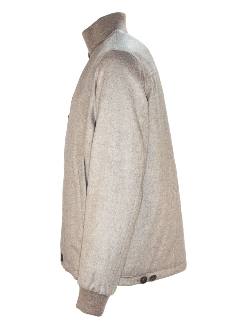 button-fastening elasticated-cuff jacket - 5